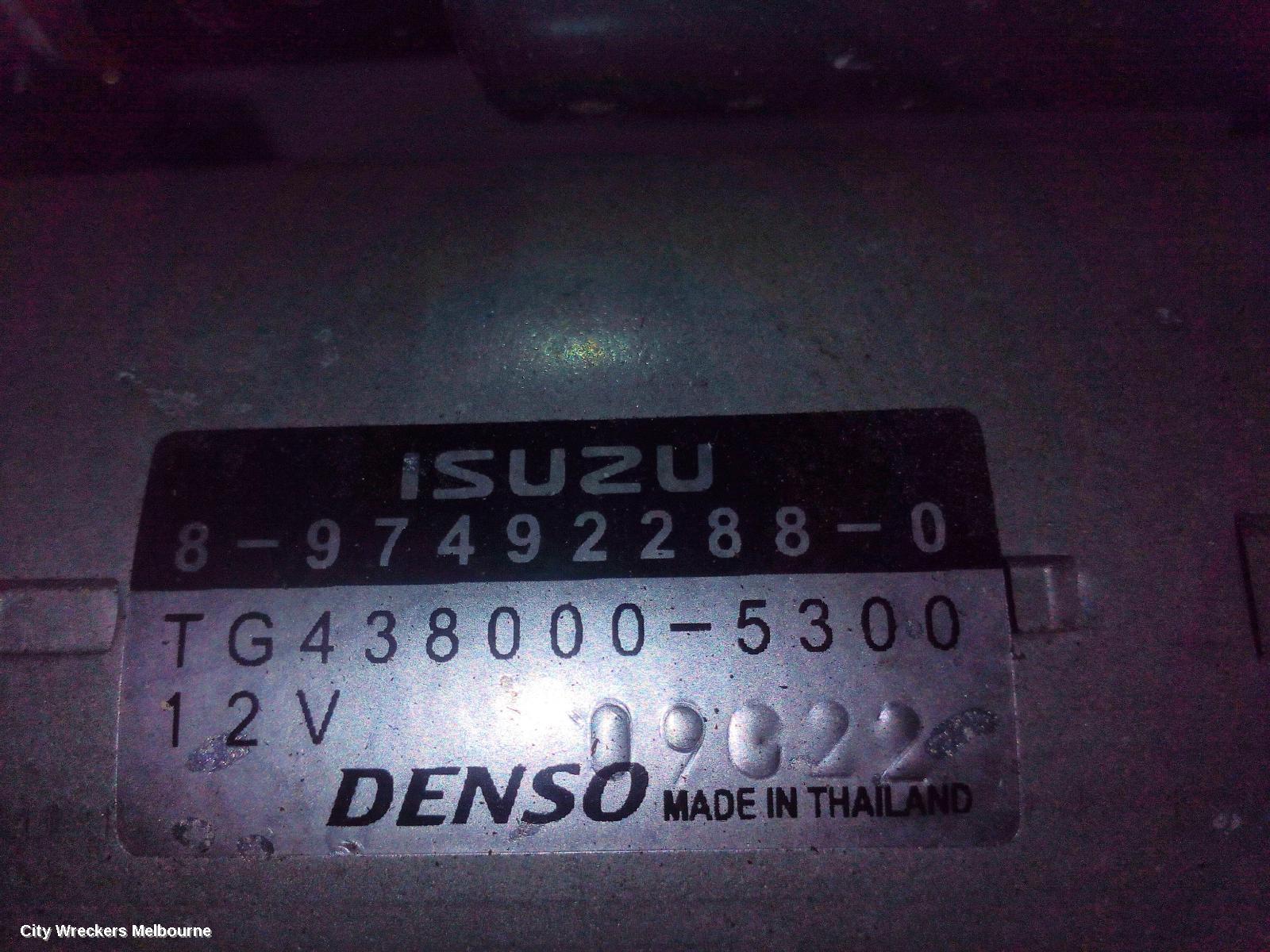 ISUZU DMAX STARTER, DIESEL, 3.0, 4JJ3-TCX, RG, 07/2020 ONWARDS