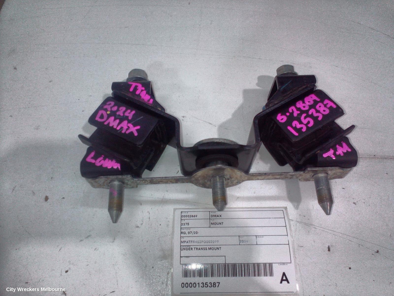 ISUZU DMAX MOUNT, RG, 07/2020 ONWARDS