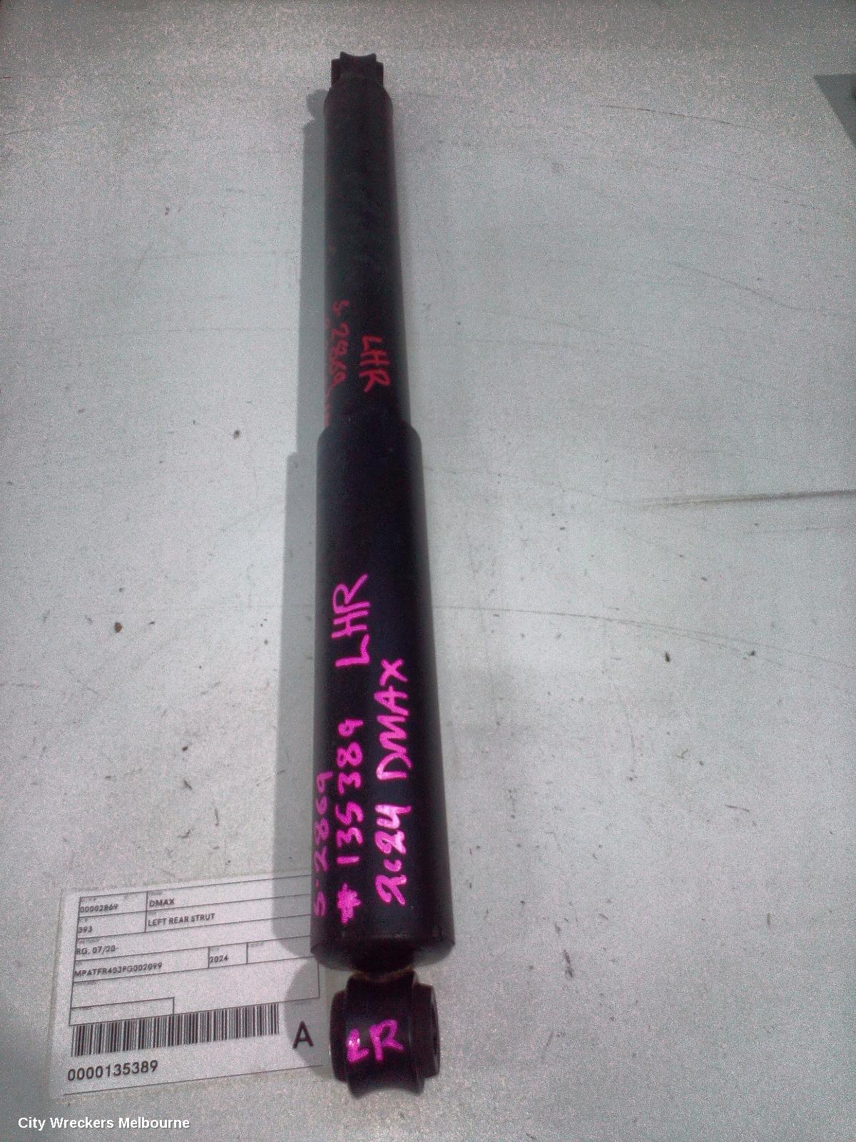 ISUZU DMAX LEFT REAR STRUT, RG, 07/2020 ONWARDS