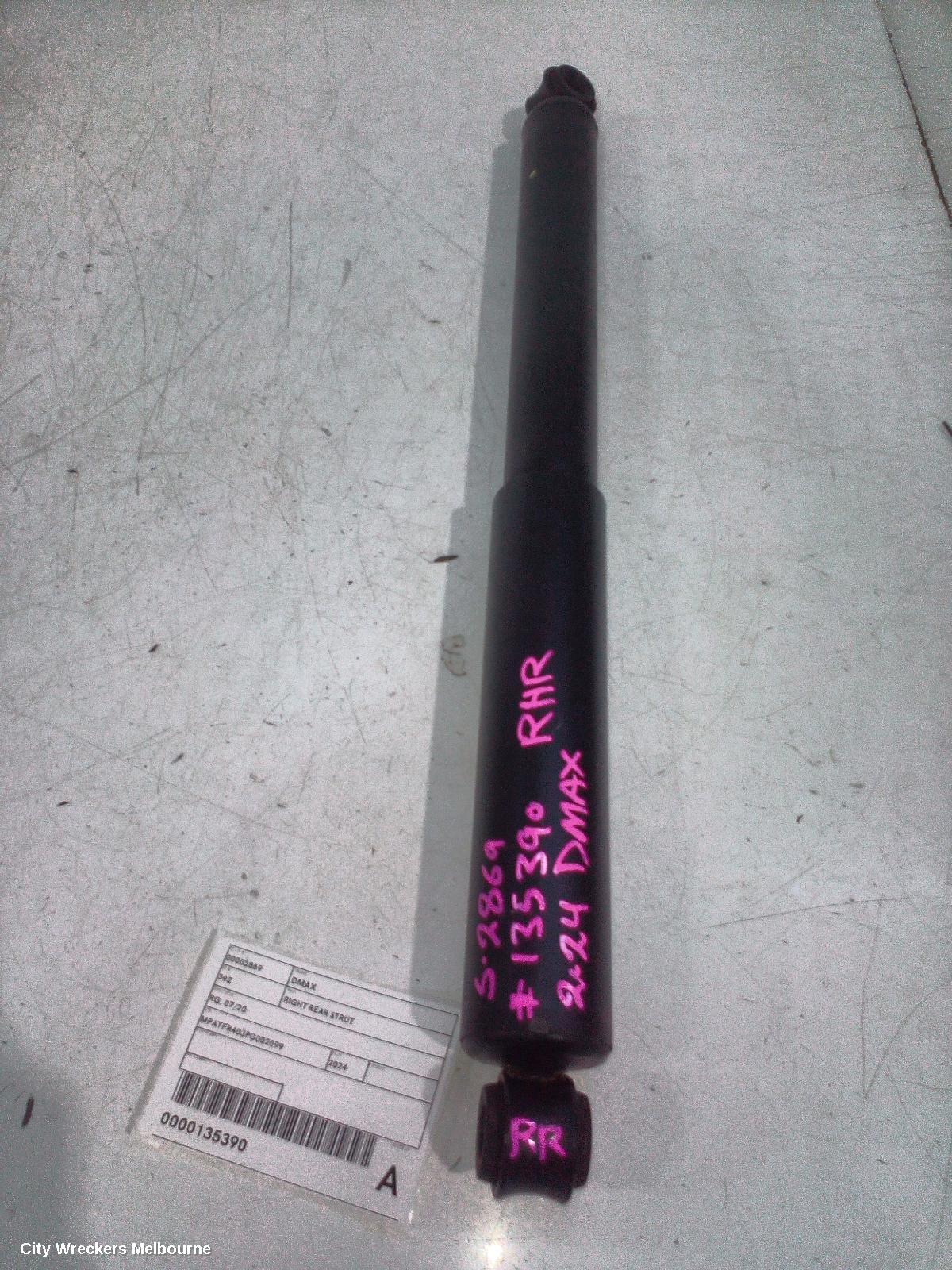 ISUZU DMAX RIGHT REAR STRUT, RG, 07/2020 ONWARDS