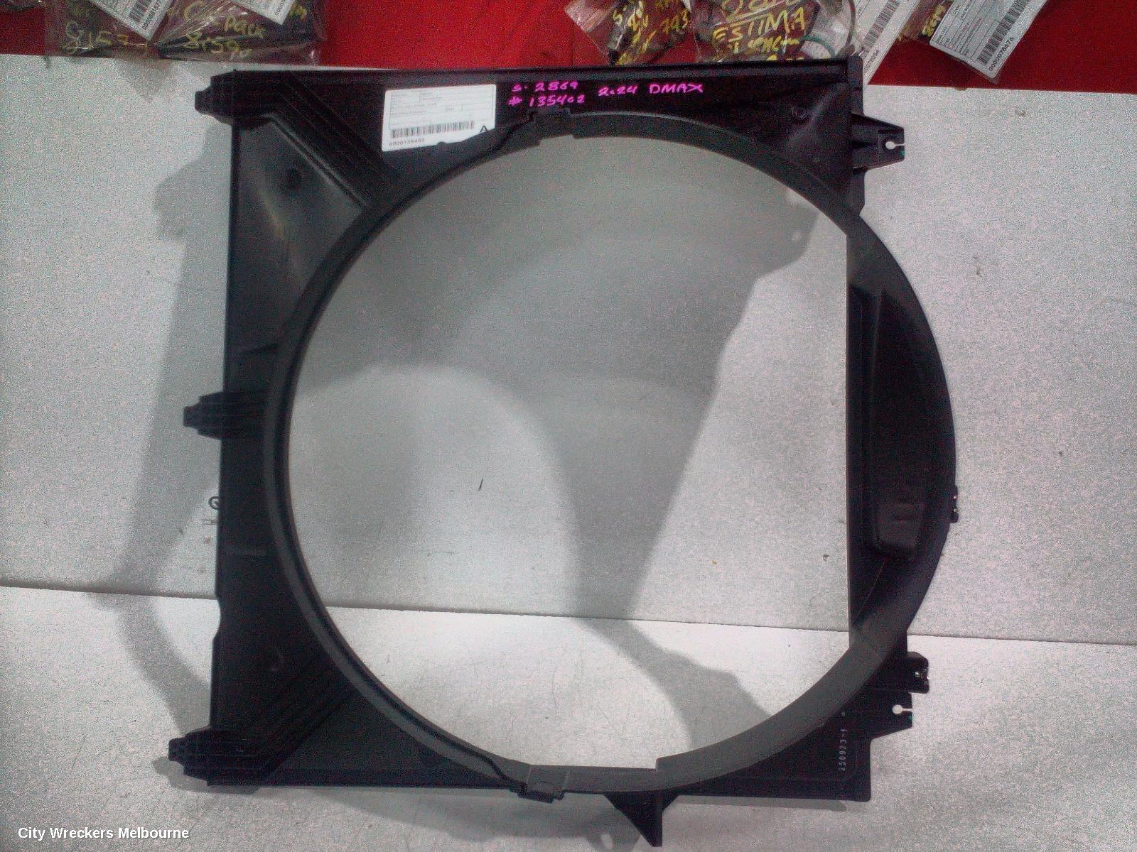 ISUZU DMAX FAN SHROUD, RG, 3.0, 4JJ3, DIESEL, 07/2020 ONWARDS