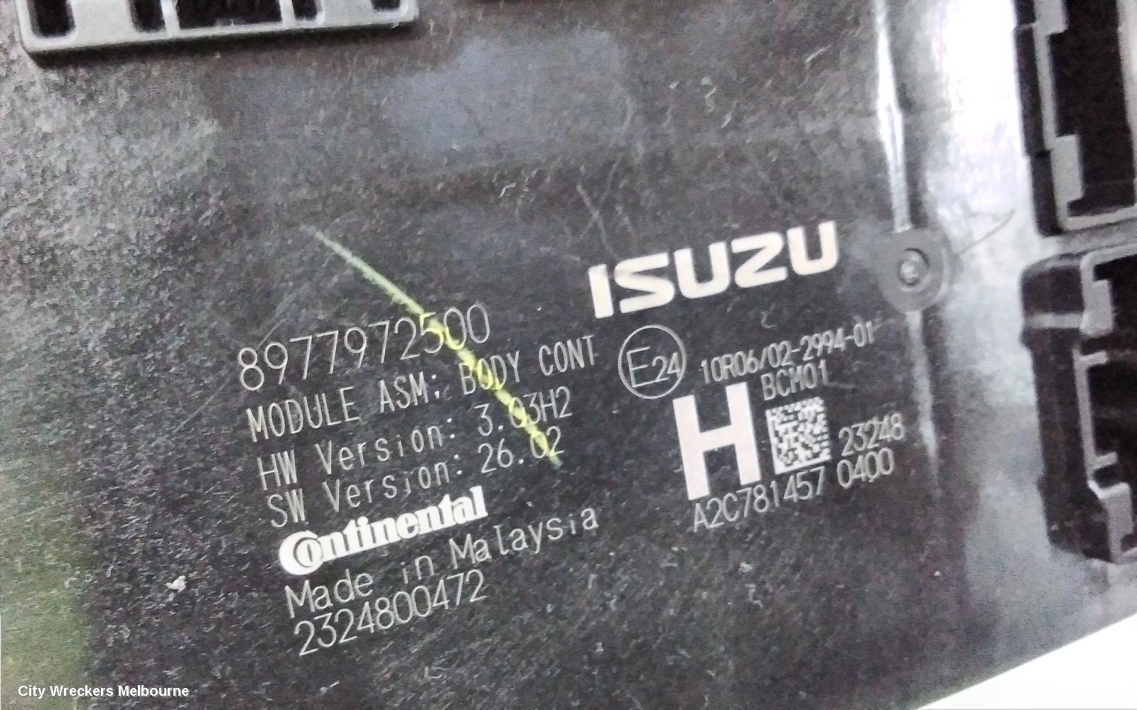 ISUZU DMAX ECU, RG, BODY CONTROL MODULE, P/N 8977972500, 07/2020 ONWARDS