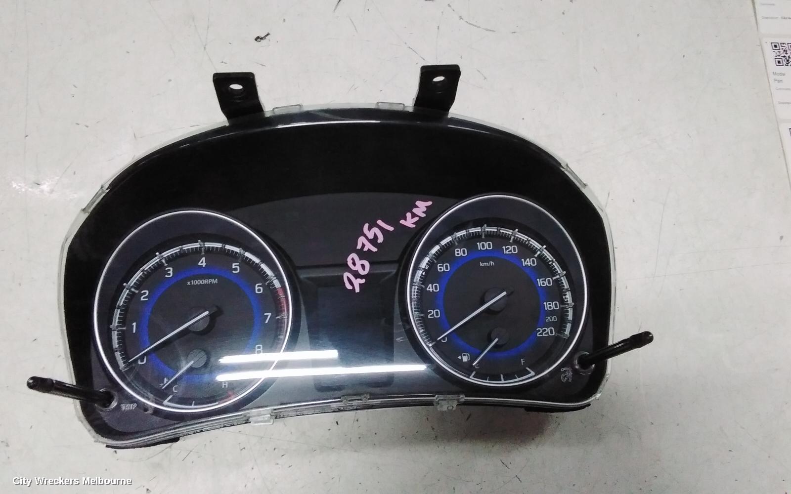 SUZUKI BALENO INSTRUMENT CLUSTER, AUTO T/M, 1.4, EW, 04/2016 - 12/2022