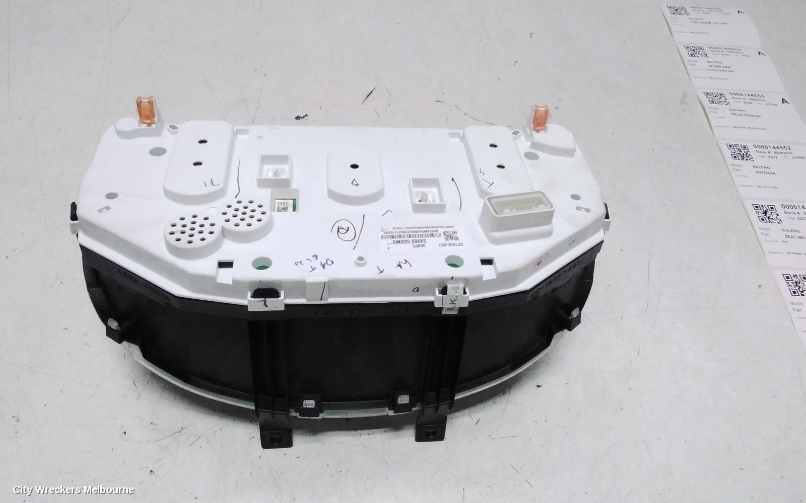 SUZUKI BALENO INSTRUMENT CLUSTER, AUTO T/M, 1.4, EW, 04/2016 - 12/2022