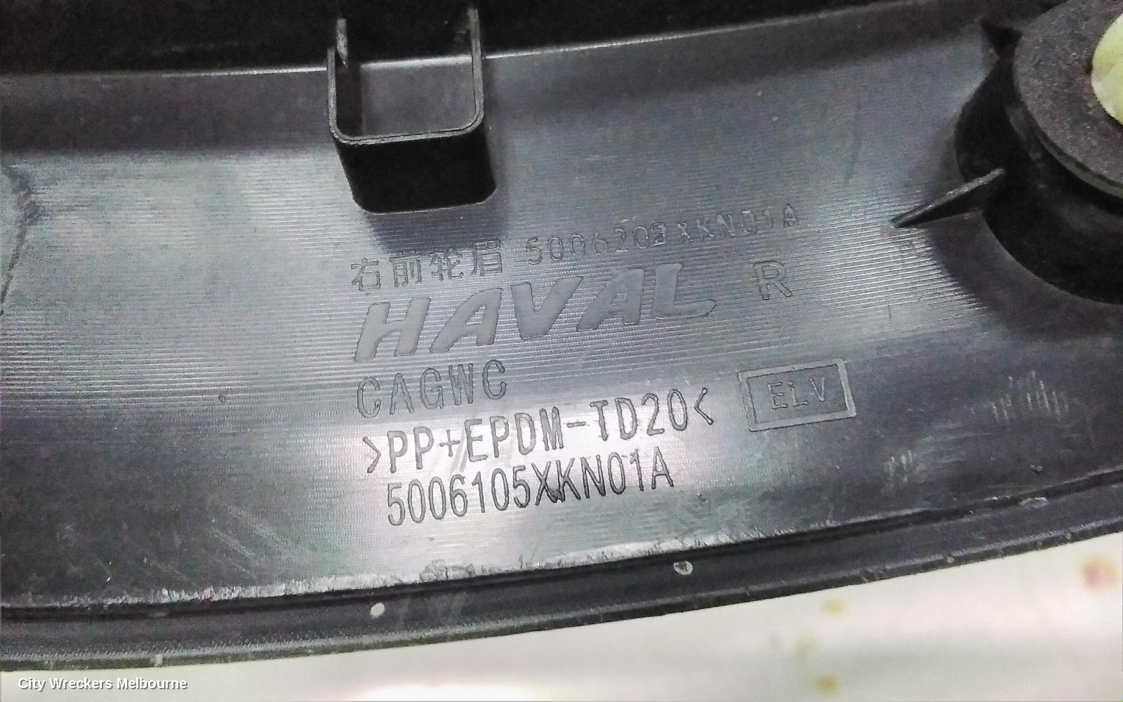 HAVAL H6 WHEEL ARCH FLARE, B01/B03, RH FRONT, 02/2021 ONWARDS