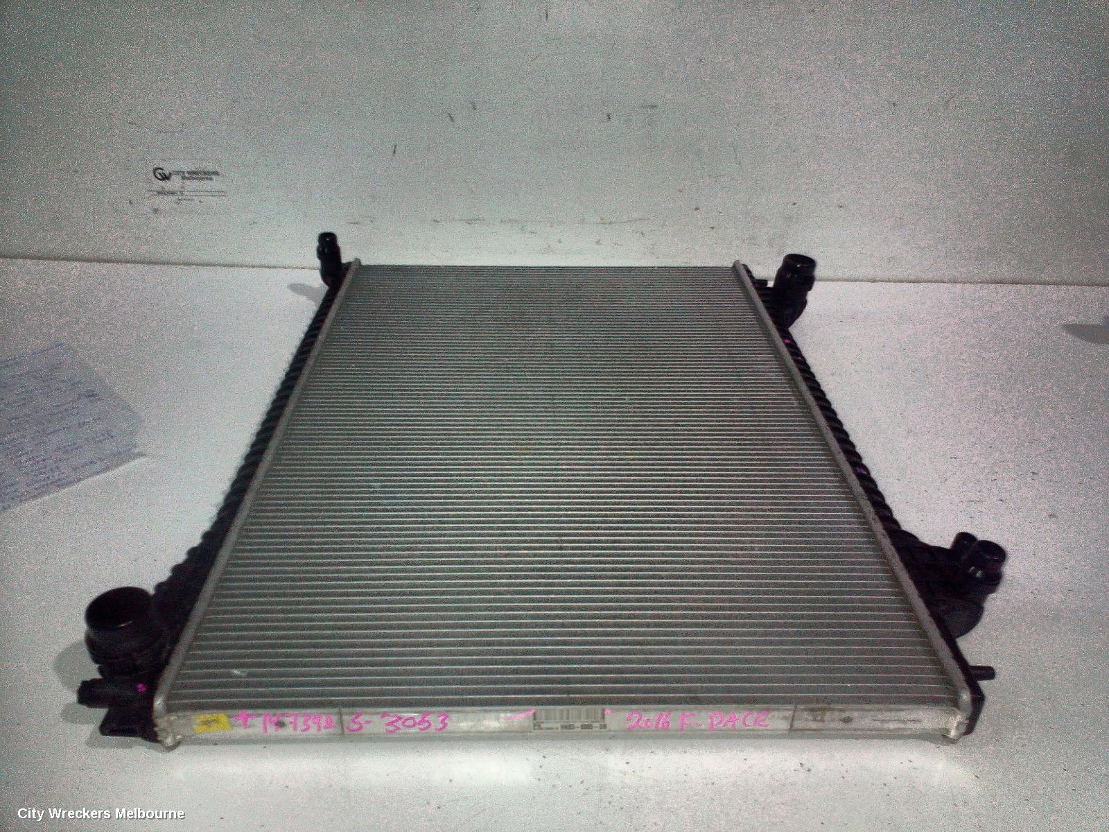 JAGUAR F PACE RADIATOR, X761, PRIMARY RADIATOR (CLOSEST TO ENGINE), AUTO, DIESEL, 2.0, TURBO, 02/2016 - 10/2020