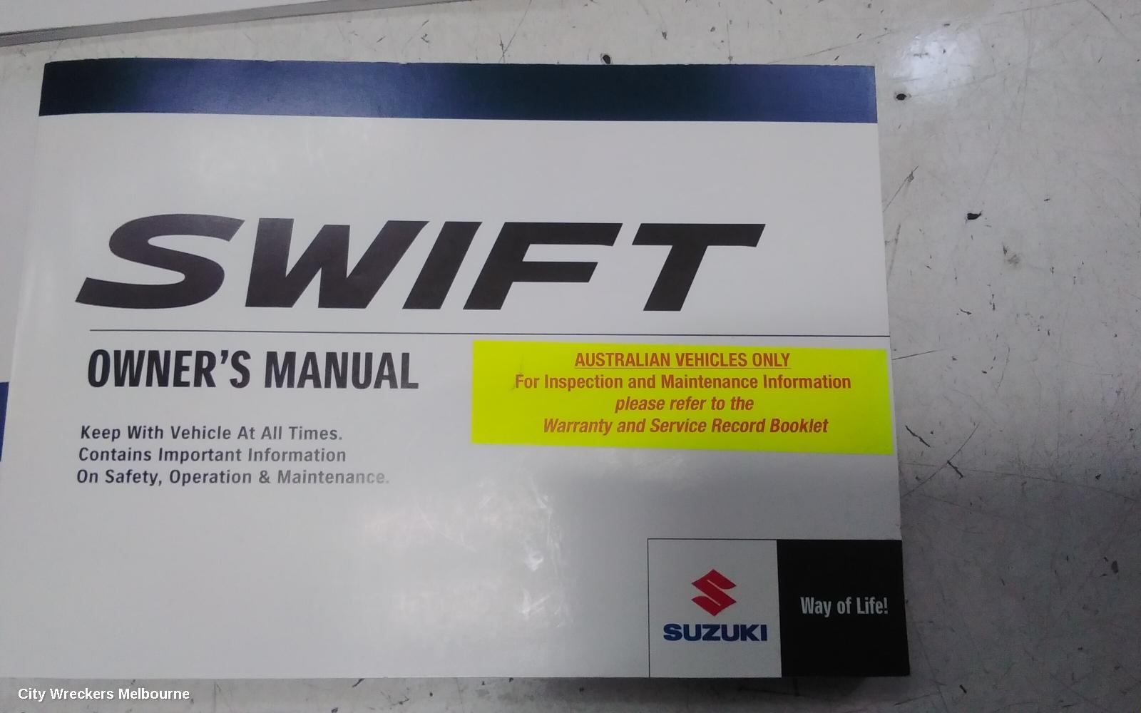 SUZUKI SWIFT OWNERS HANDBOOK, AZ, 04/2017 - 03/2025