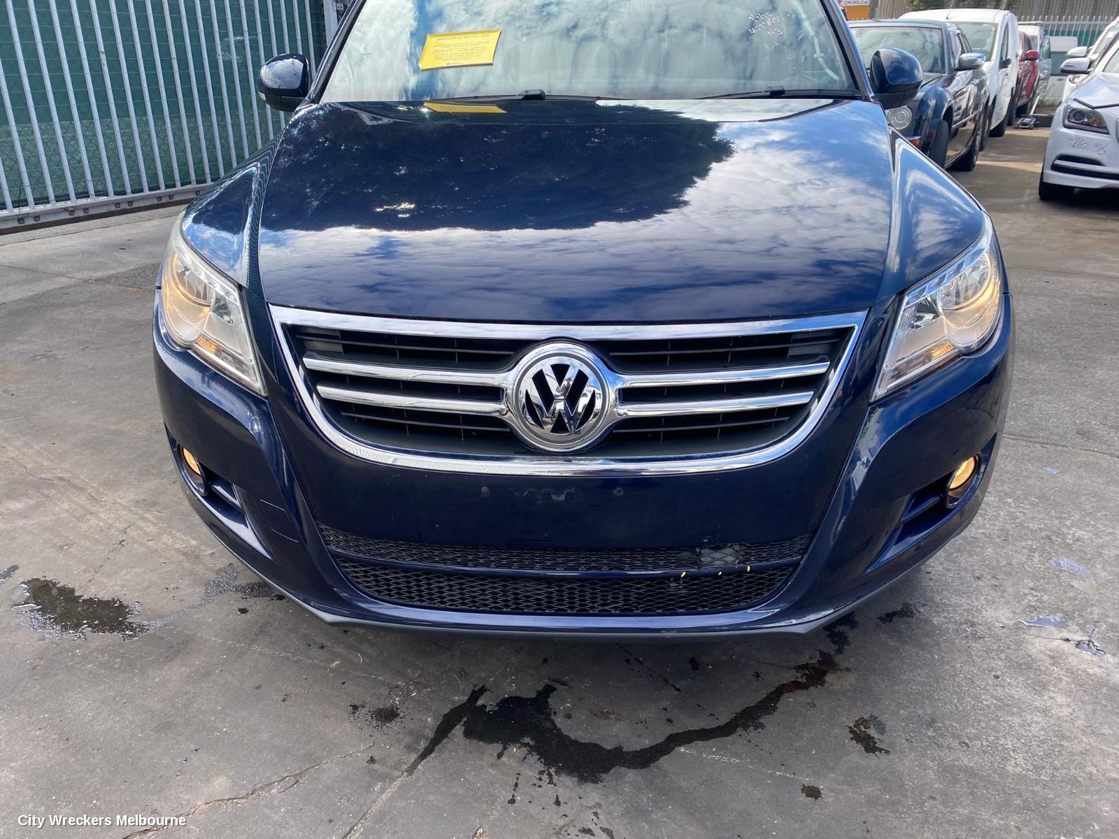 VOLKSWAGEN TIGUAN REAR BUMPER, BUMPER BAR (COMPLETE), 5N, W/ PARK SENSOR TYPE, 05/2008 - 06/2011