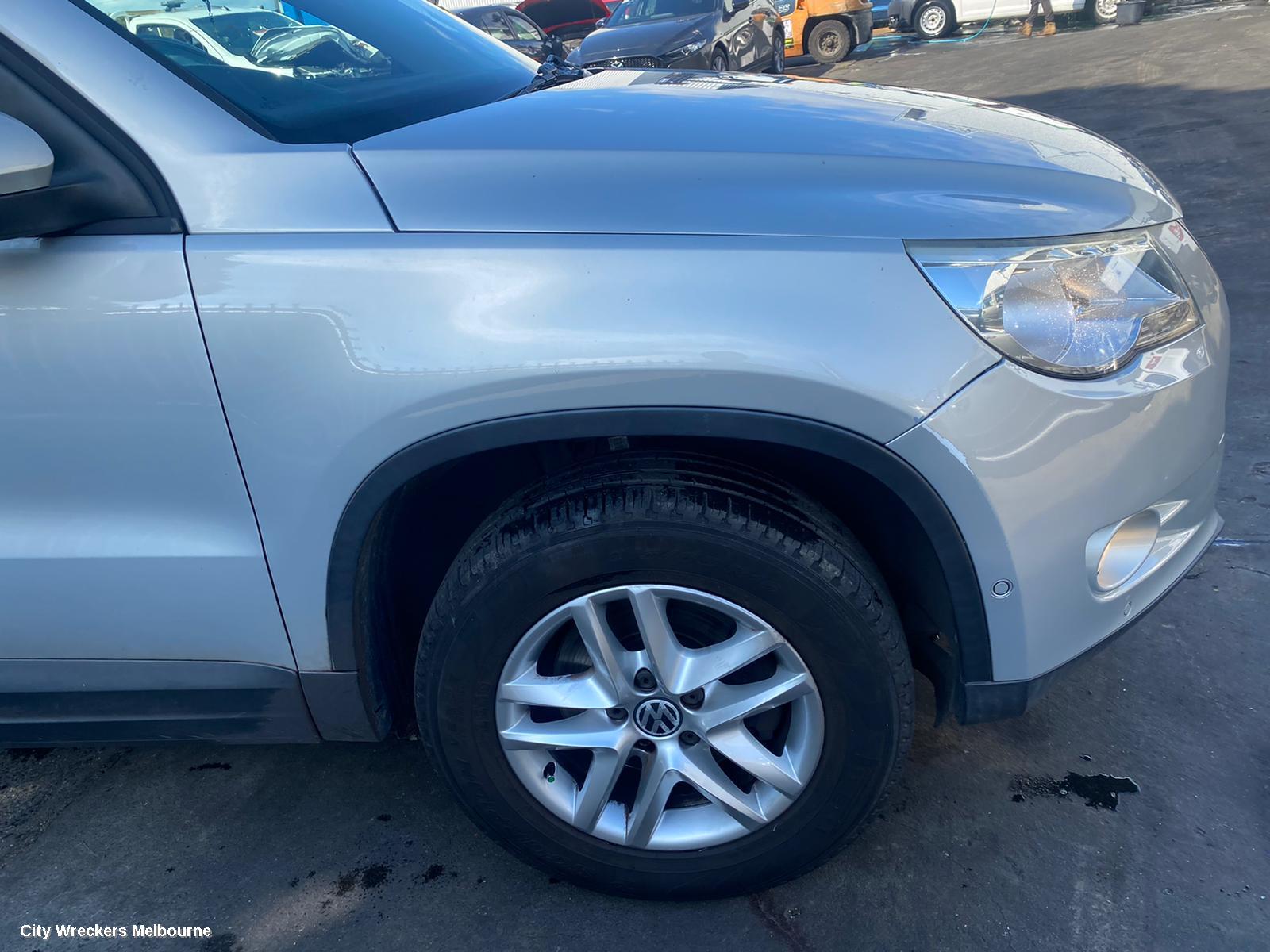VOLKSWAGEN TIGUAN REAR BUMPER, BUMPER BAR (2 PIECE), 5N, W/ PARK SENSOR TYPE, 05/2008 - 06/2011