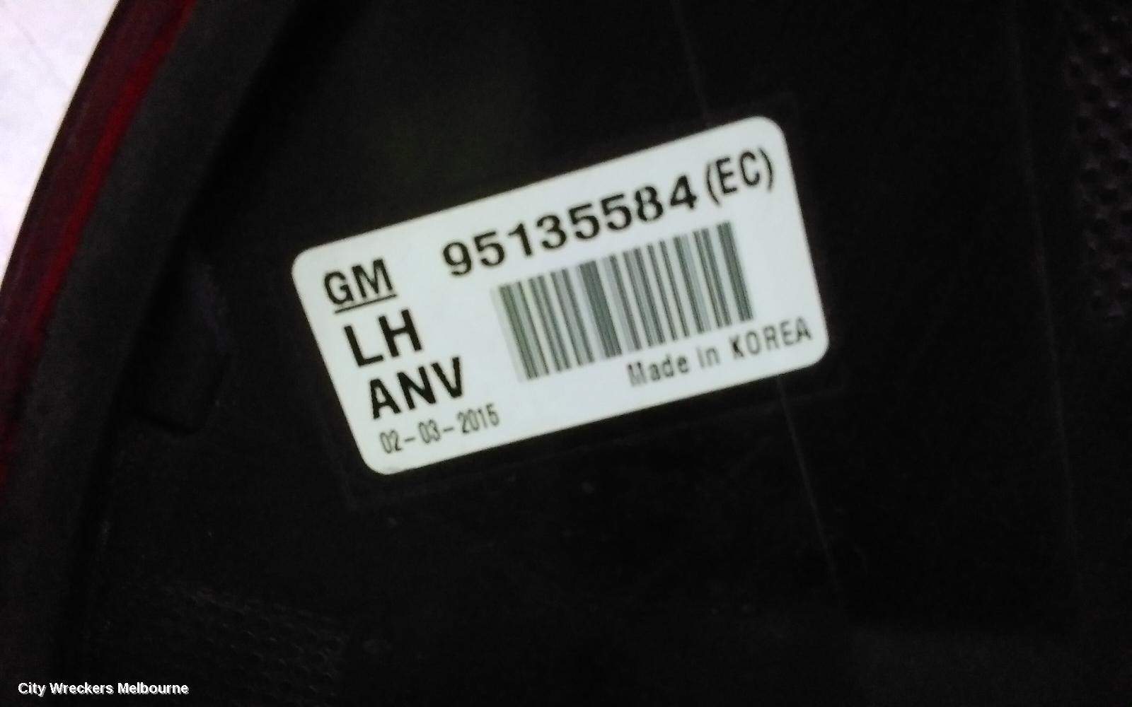 HOLDEN CRUZE LEFT TAILLIGHT, JH, WAGON, 07/2012 - 01/2017
