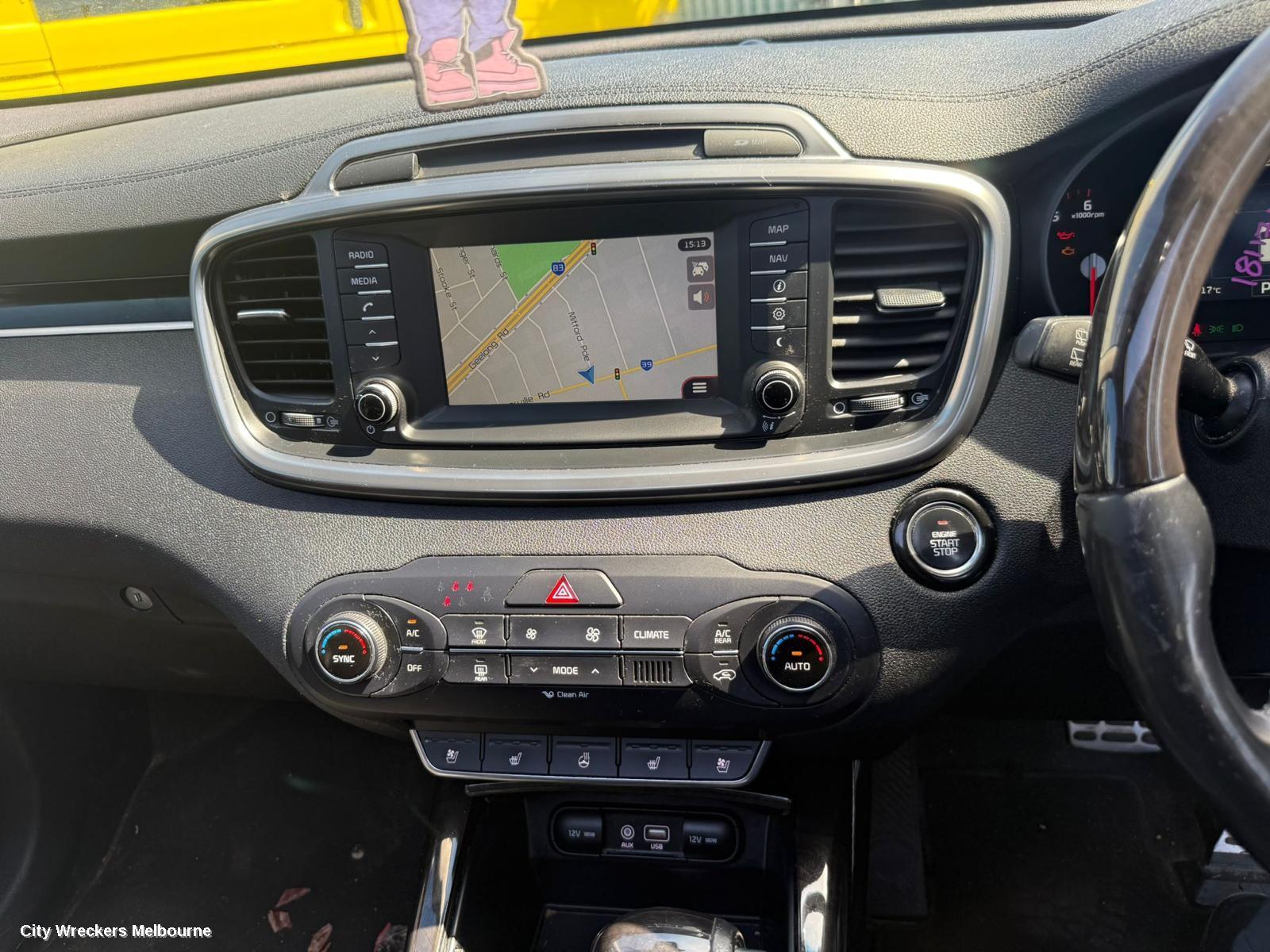 KIA SORENTO HEATER/AC CONTROLS, FRONT, CLIMATE CONTROL TYPE, UM, 03/2015 - 09/2017