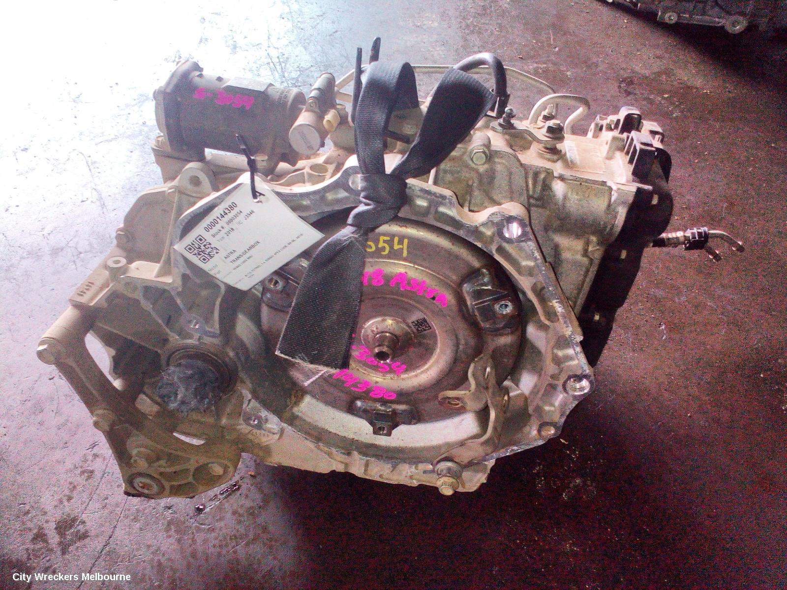 HOLDEN ASTRA TRANS/GEARBOX, AUTO, PETROL, 1.4, TURBO, 9PES CODE, BK-BL, 09/2016 - 12/2020