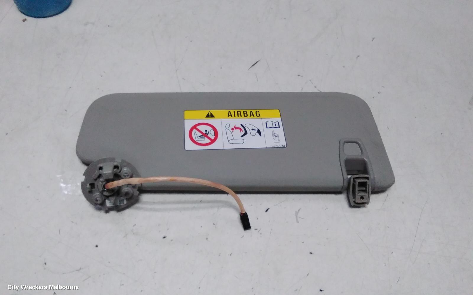 HOLDEN ASTRA SUNVISOR, BK-BL, LH SIDE, W/ LIGHT, 09/2016 - 12/2020