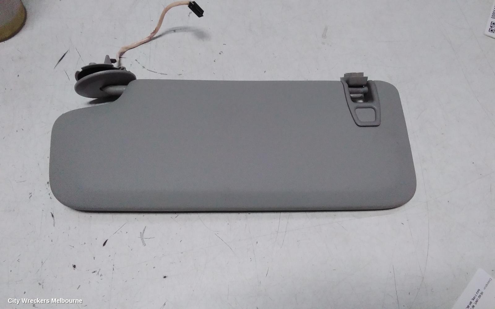 HOLDEN ASTRA SUNVISOR, BK-BL, RH SIDE, W/LIGHT, 09/2016 - 12/2020