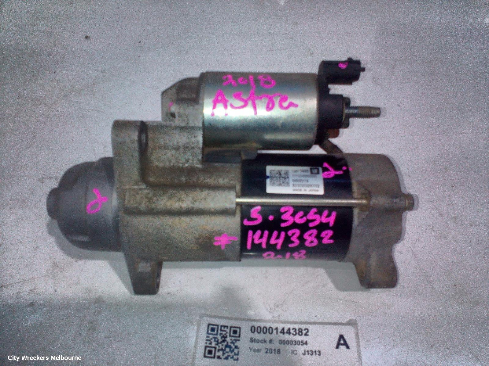 HOLDEN ASTRA STARTER, PETROL, 1.4, TURBO, BK-BL, 09/2016 - 12/2020