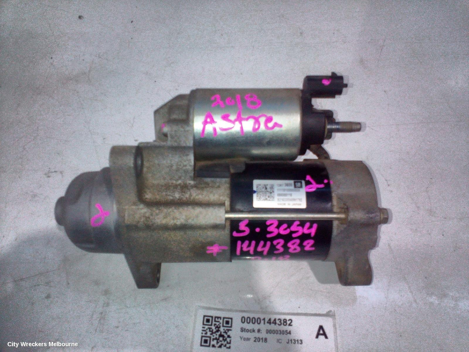 HOLDEN ASTRA STARTER, PETROL, 1.4, TURBO, BK-BL, 09/2016 - 12/2020