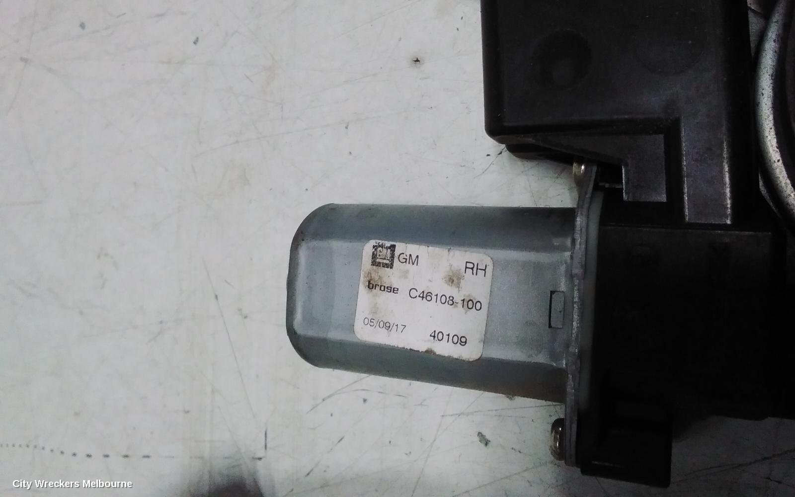 HOLDEN ASTRA RIGHT FRONT WINDOW REG/MOTOR, BK-BL, DOOR REG ASSY (REG AND MOTOR), 5DR HATCH/SEDAN, 09/2016 - 12/2020