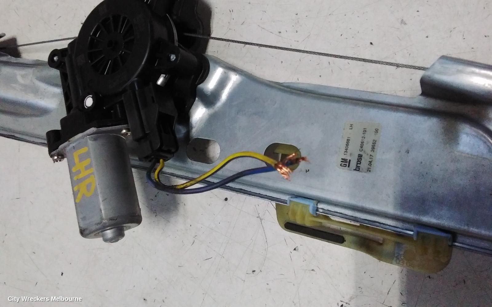 HOLDEN ASTRA LEFT REAR WND REG/MOTOR, BK, DOOR REG ASSY (REG AND MOTOR), 5DR HATCH, 09/2016 - 12/2020