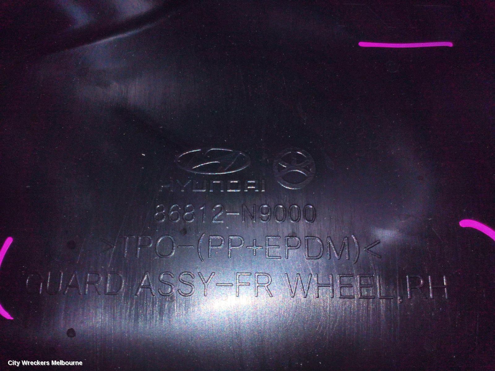 HYUNDAI TUCSON RIGHT GUARD LINER, FRONT, NX4, 02/2021 ONWARDS