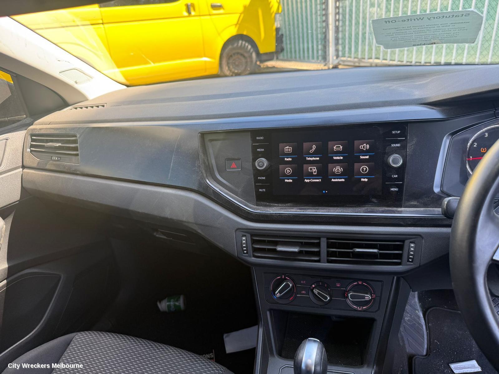 VOLKSWAGEN POLO RADIO/CD/DVD/SAT/TV, DISPLAY UNIT, 8IN TOUCHSCREEN, NON SAT NAV TYPE, AW-AE, 09/2017 ONWARDS