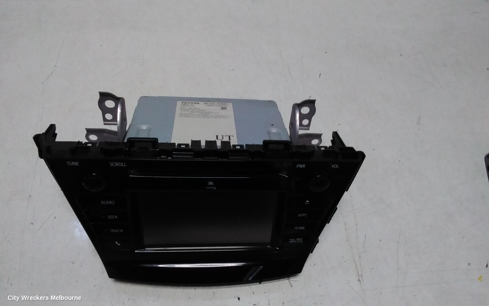 TOYOTA PRIUS RADIO/CD/DVD/SAT/TV, ZVW40R, PRIUS V, RADIO/CD/SAT NAV PLAYER, 06/2015 - 03/2021
