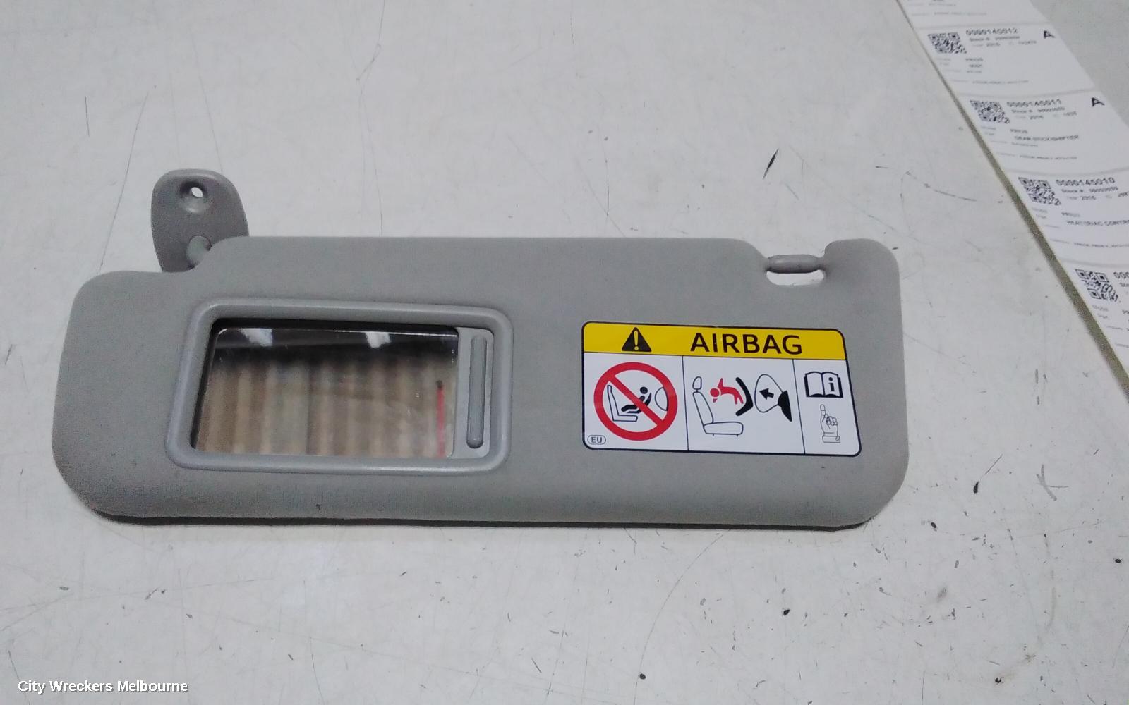 TOYOTA PRIUS SUNVISOR, ZVW40R, LH SIDE, 05/2012 - 03/2021