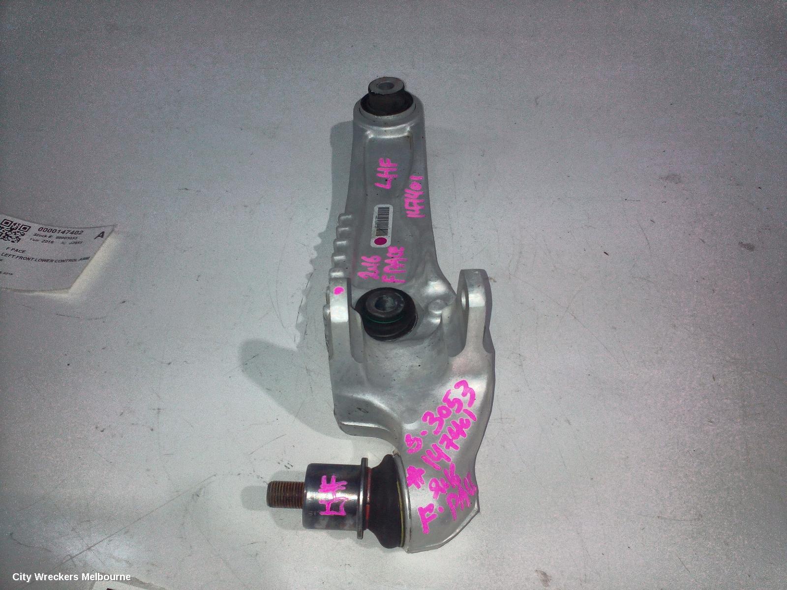 JAGUAR F PACE LEFT FRONT LOWER CONTROL ARM, X761, FRONT, NON SPORT SUSPENSION, 02/2016 ONWARDS