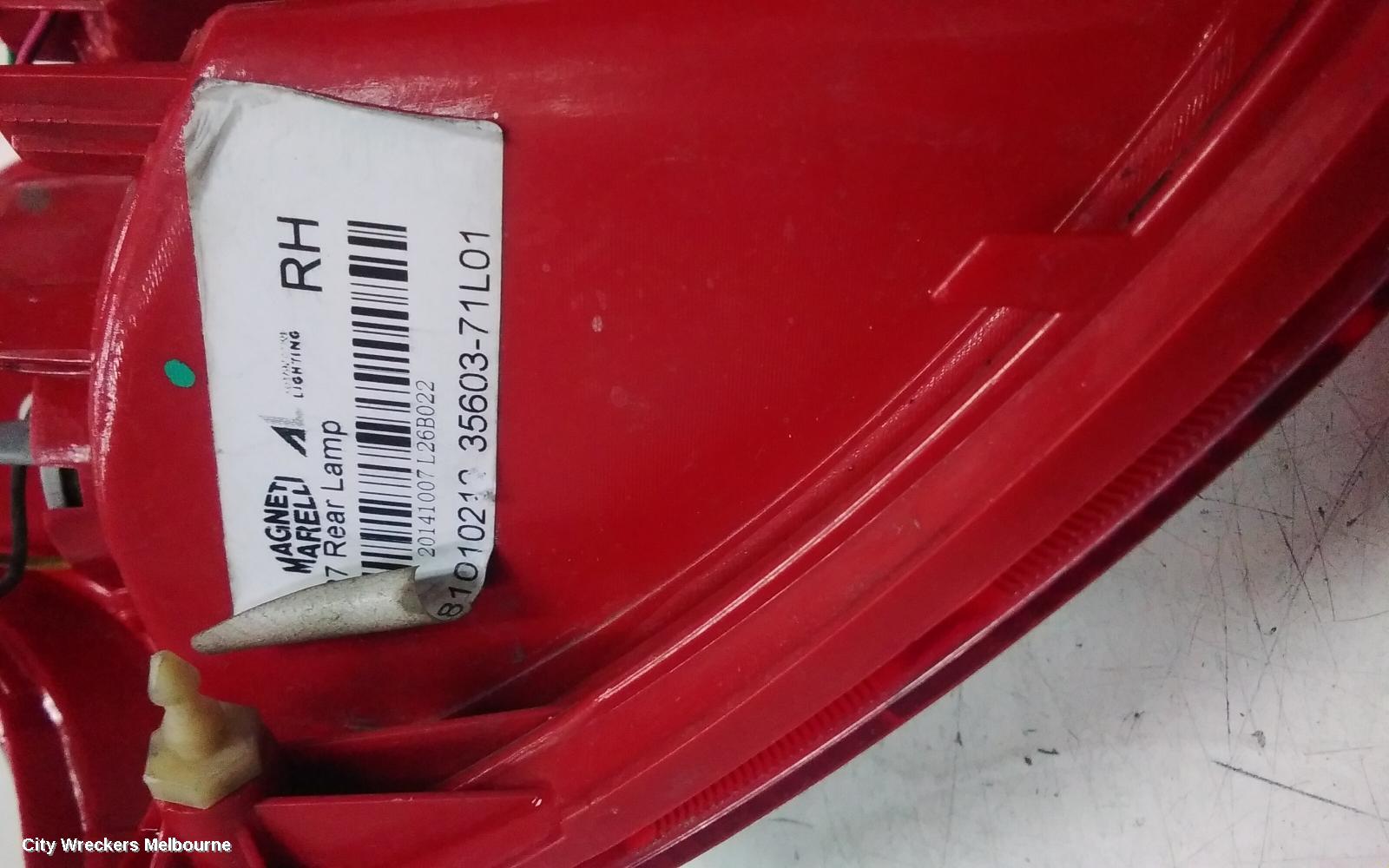SUZUKI SWIFT RIGHT TAILLIGHT, FZ, STANDARD TYPE, 08/2010 - 03/2017