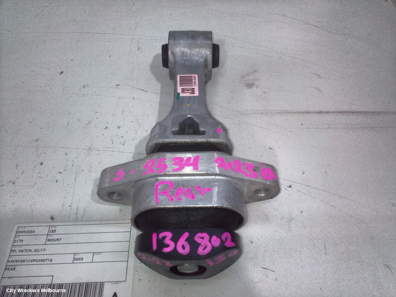 HYUNDAI I30 MOUNT, PD, HATCH, 03/2017 ONWARDS