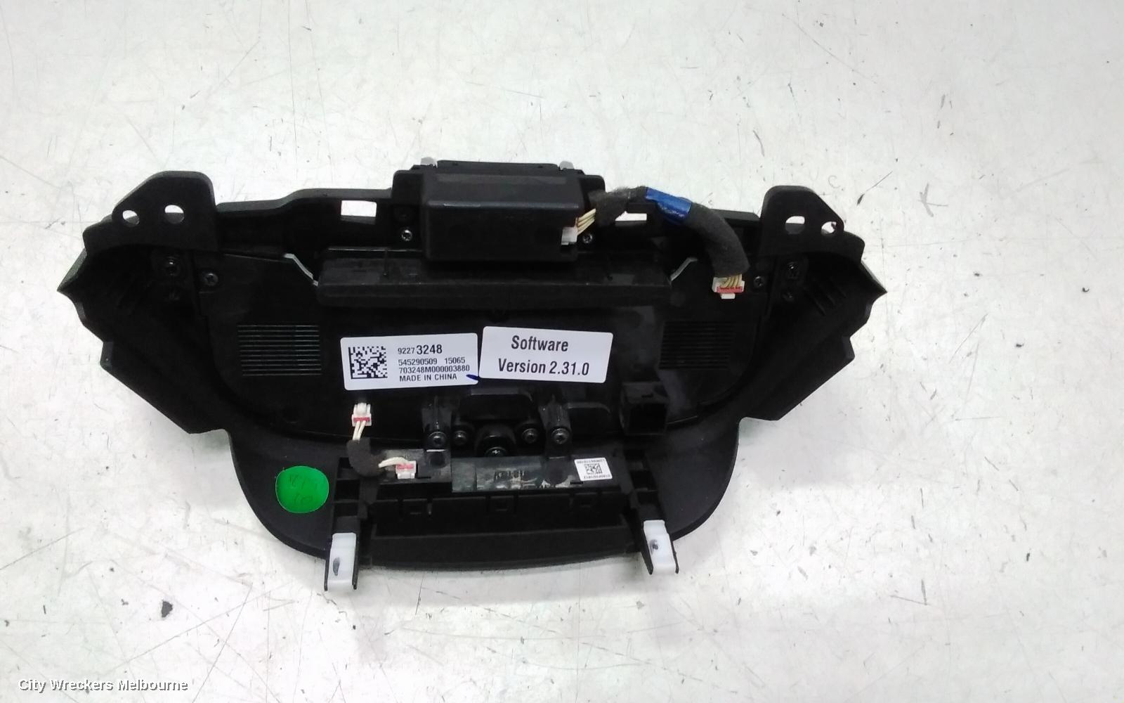 HOLDEN COMMODORE HEATER/AC CONTROLS, VF, BLACK, W/ CD TYPE, 05/2013 - 12/2017