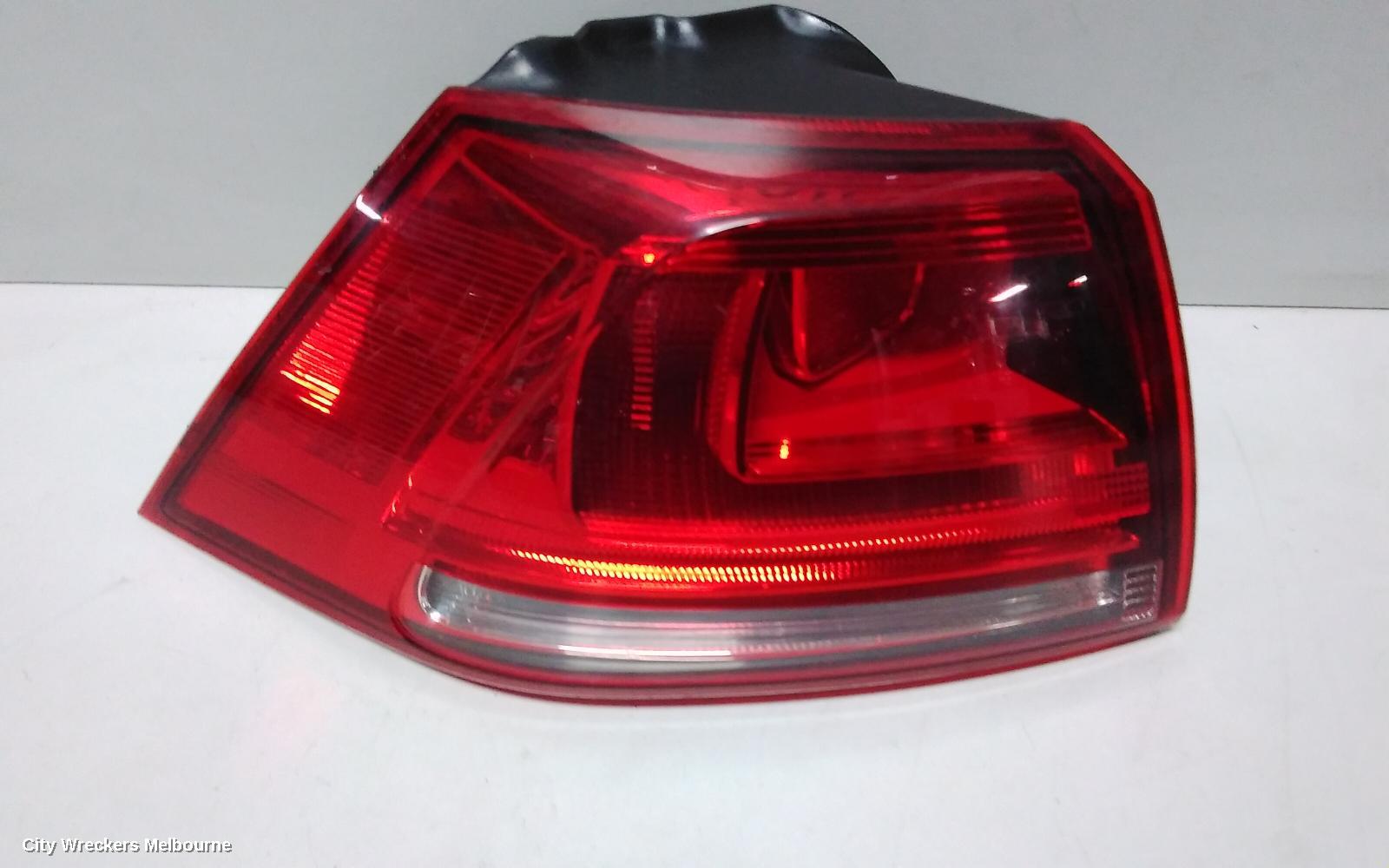 VOLKSWAGEN GOLF LEFT TAILLIGHT, GEN 7, HATCH, STANDARD, NON LED TYPE, 03/2013 - 03/2017