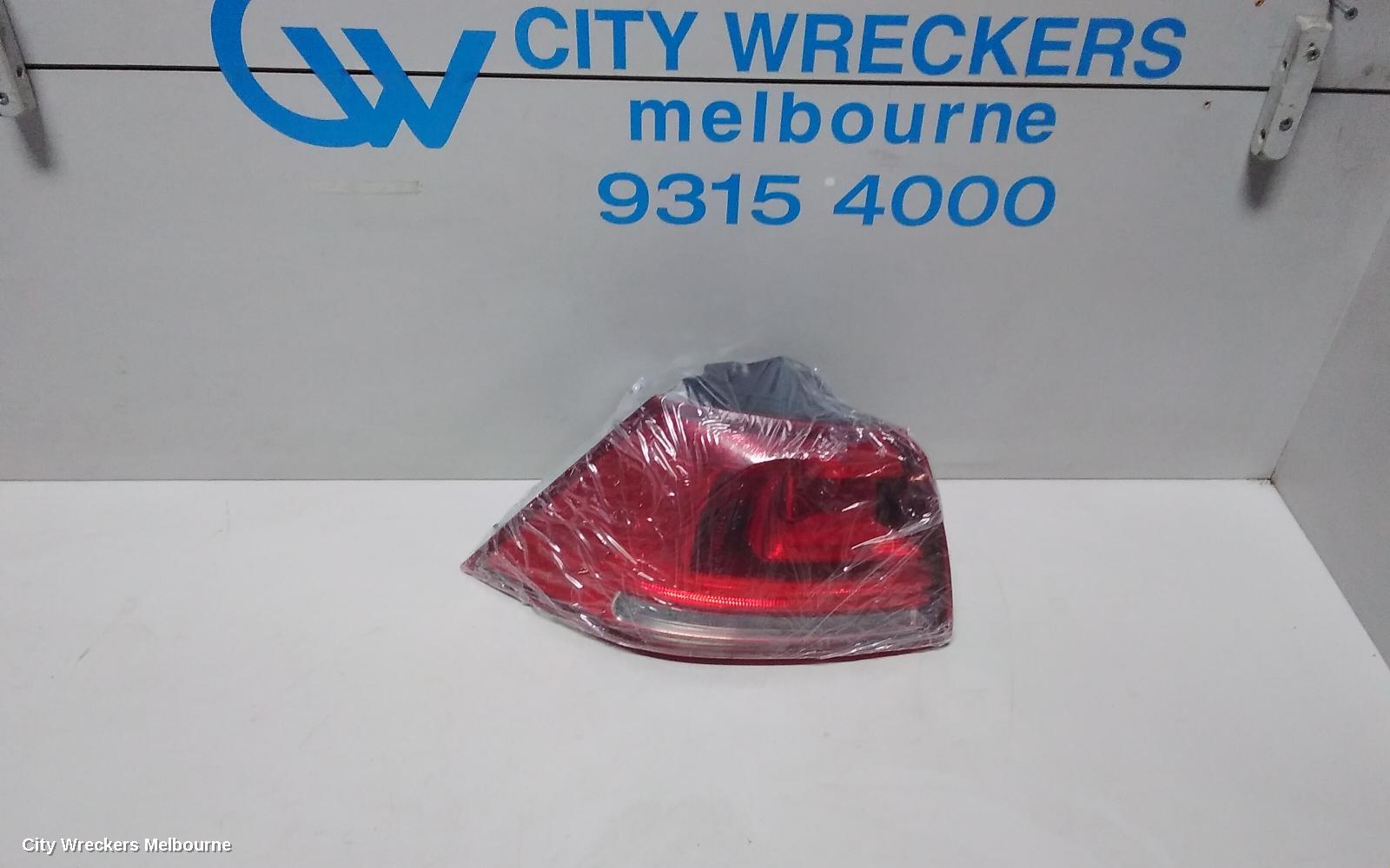 VOLKSWAGEN GOLF LEFT TAILLIGHT, GEN 7, HATCH, STANDARD, NON LED TYPE, 03/2013 - 03/2017