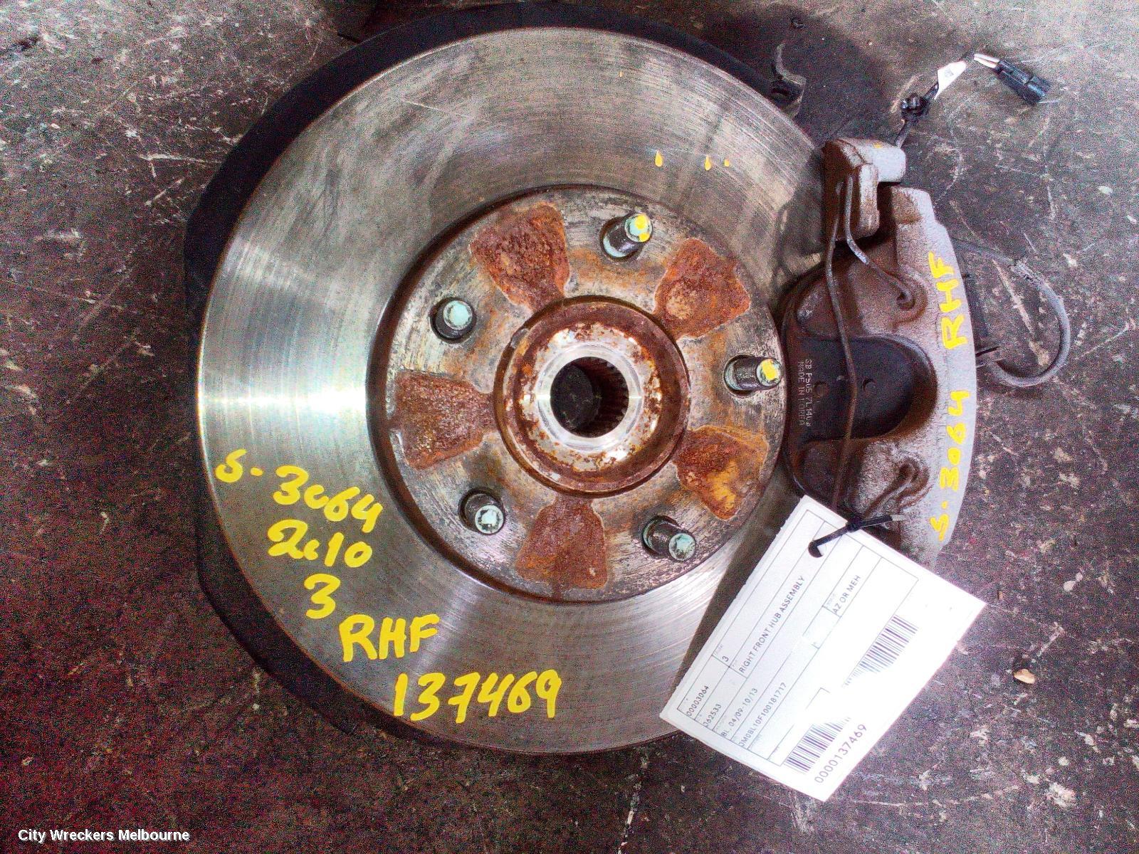 MAZDA 3 RIGHT FRONT HUB ASSEMBLY, BL, 04/2009 - 10/2013