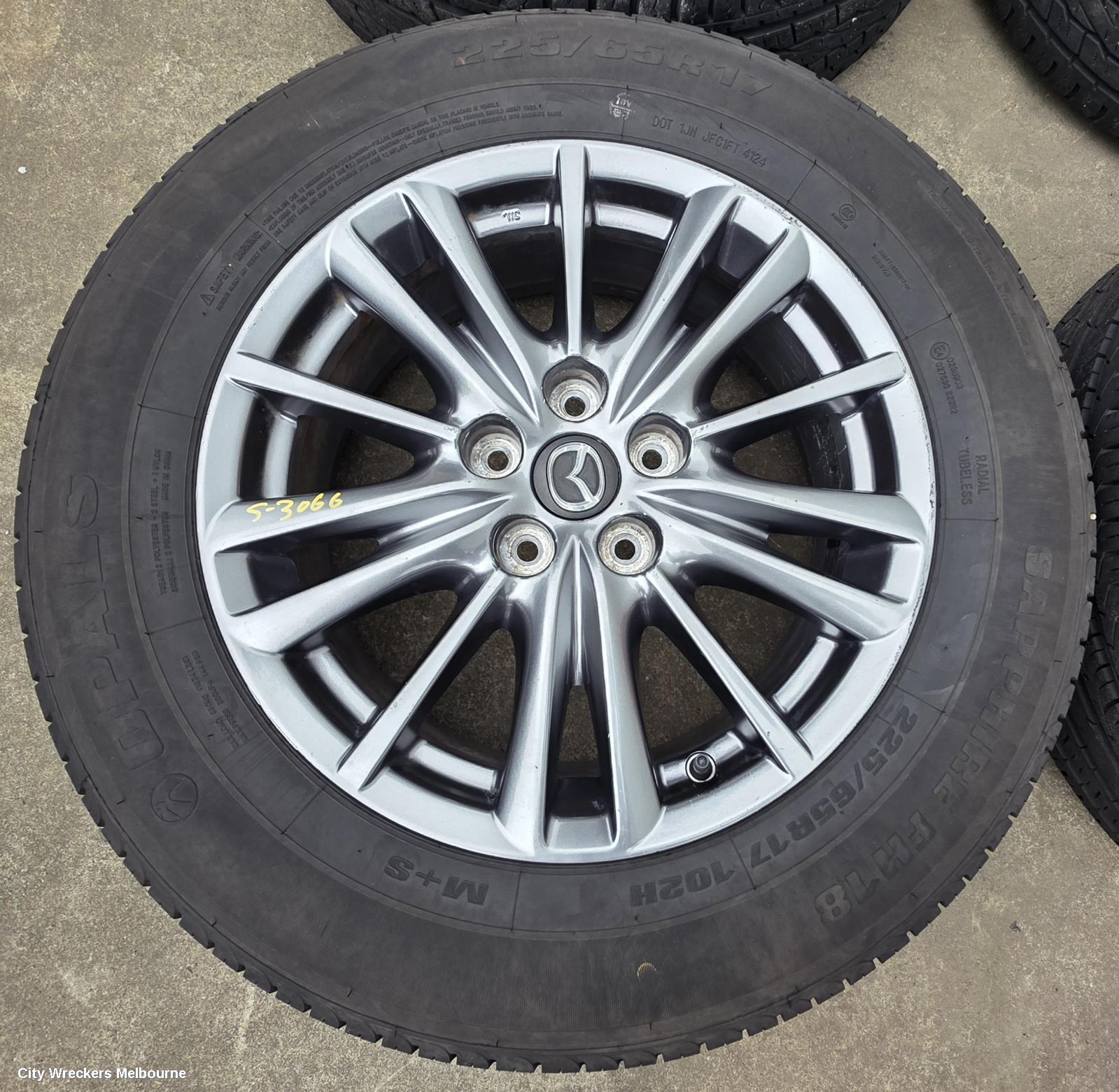 MAZDA CX5 WHEEL MAG, FACTORY, 17X7IN, MULTI SPOKE, DARK GREY, KF, 02/2017 - 04/2018