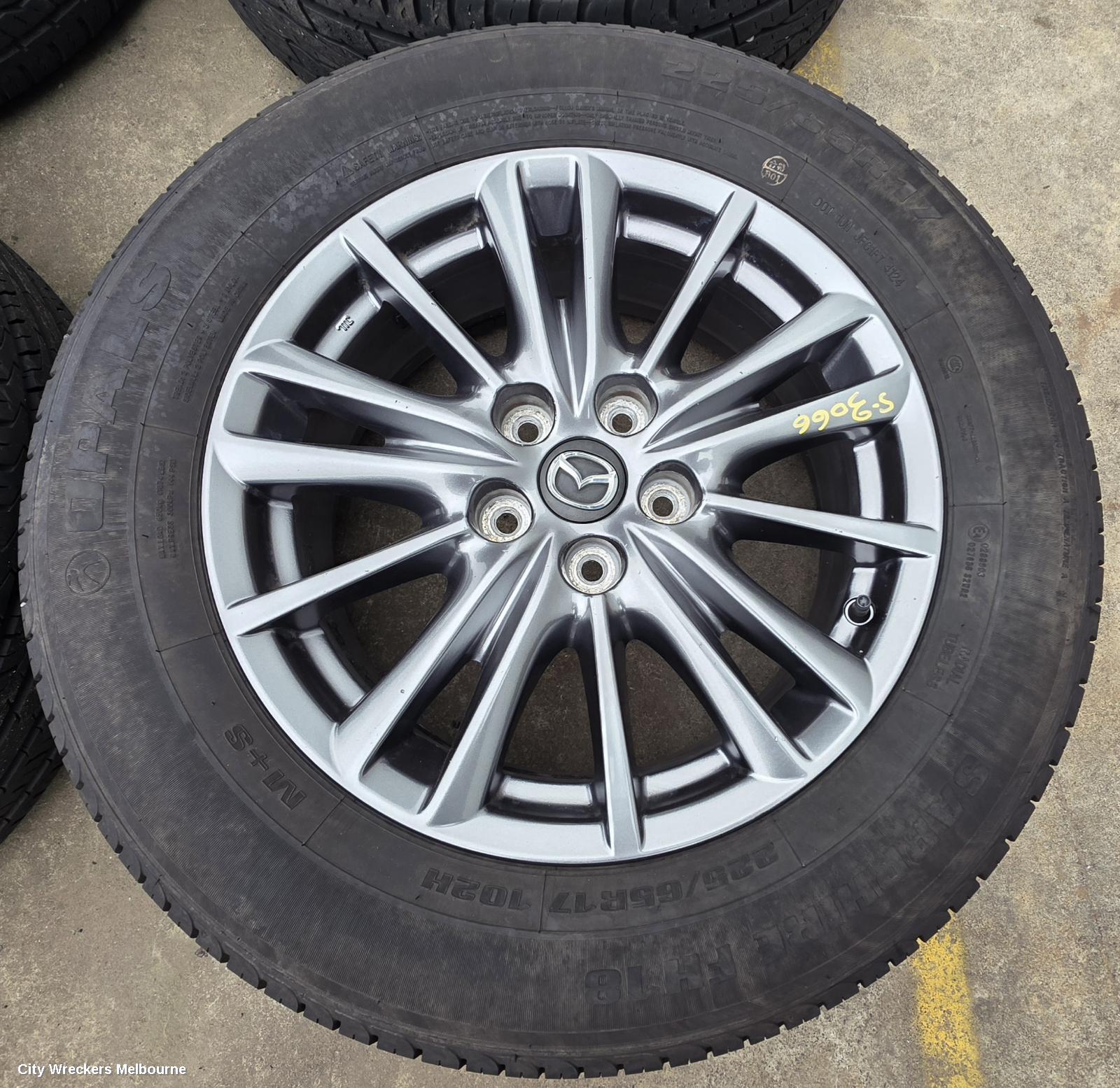 MAZDA CX5 WHEEL MAG, FACTORY, 17X7IN, MULTI SPOKE, DARK GREY, KF, 02/2017 - 04/2018