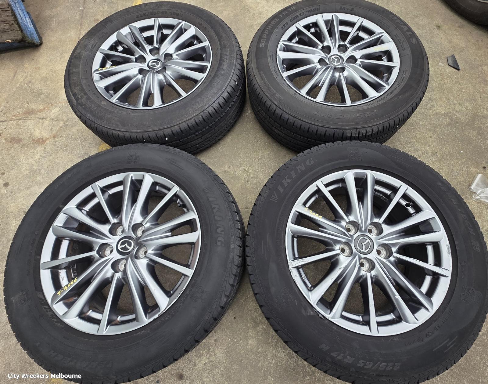 MAZDA CX5 WHEEL MAG, FACTORY, 17X7IN, MULTI SPOKE, DARK GREY, KF, 02/2017 - 04/2018