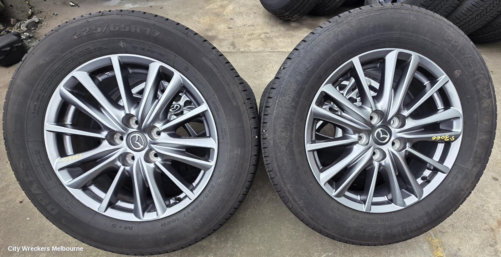 MAZDA CX5 WHEEL MAG, FACTORY, 17X7IN, MULTI SPOKE, DARK GREY, KF, 02/2017 - 04/2018