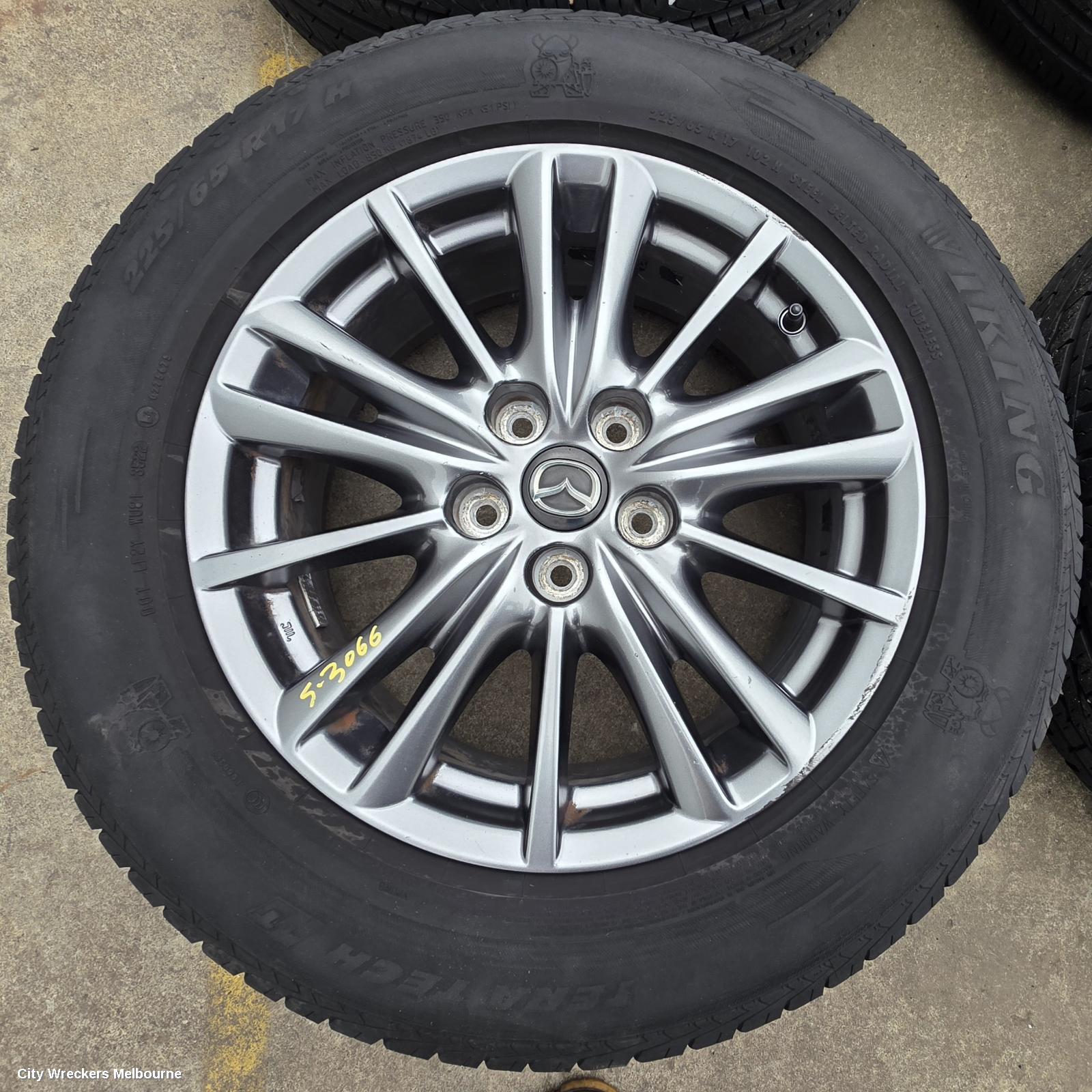 MAZDA CX5 WHEEL MAG, FACTORY, 17X7IN, MULTI SPOKE, DARK GREY, KF, 02/2017 - 04/2018