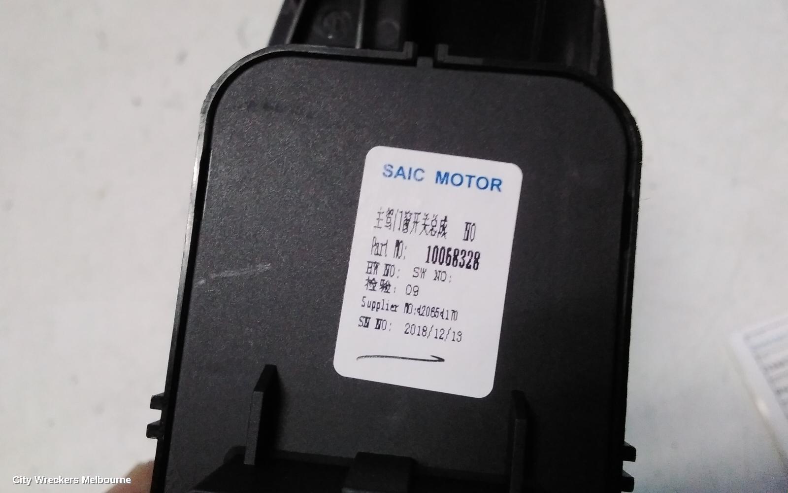 MG ZS PWR DR WIND SWITCH, RH FRONT (MASTER SWITCH), AZS1, 09/2017 ONWARDS