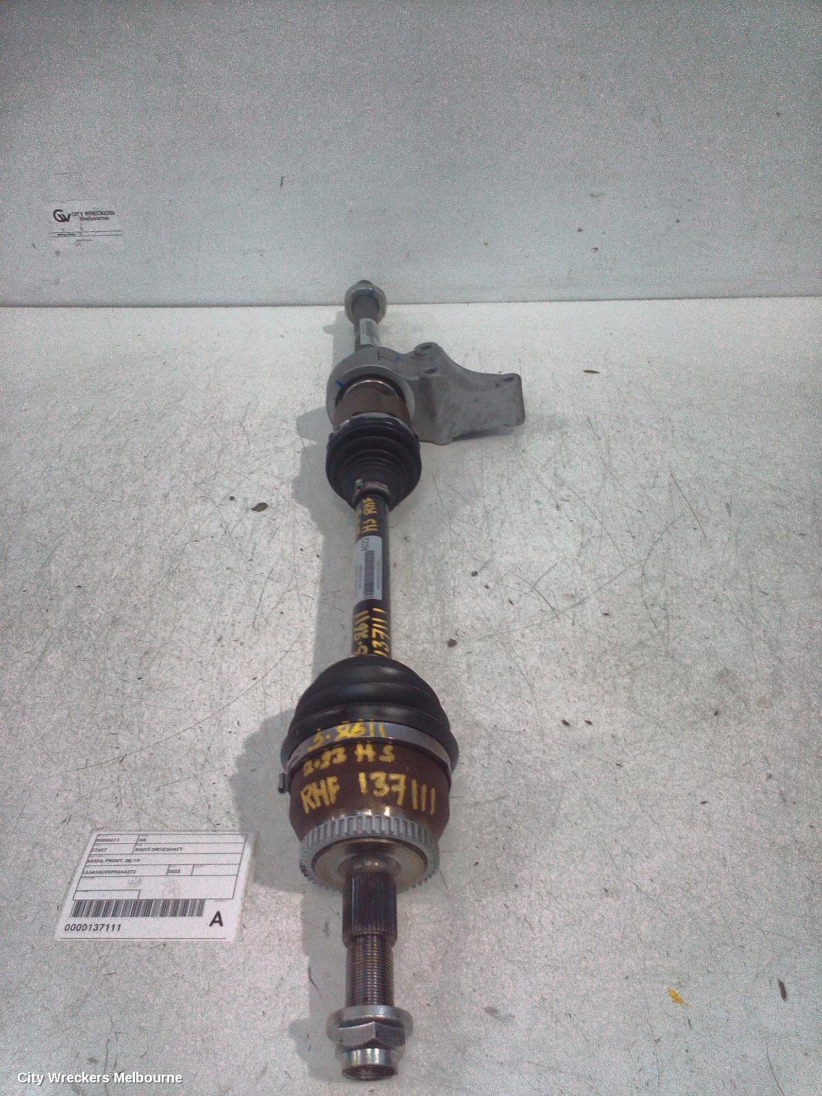 MG HS RIGHT DRIVESHAFT, SAS23, FRONT, 08/2019 ONWARDS