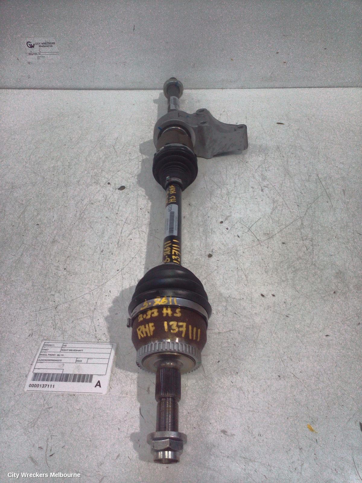 MG HS RIGHT DRIVESHAFT, SAS23, FRONT, 08/2019 ONWARDS