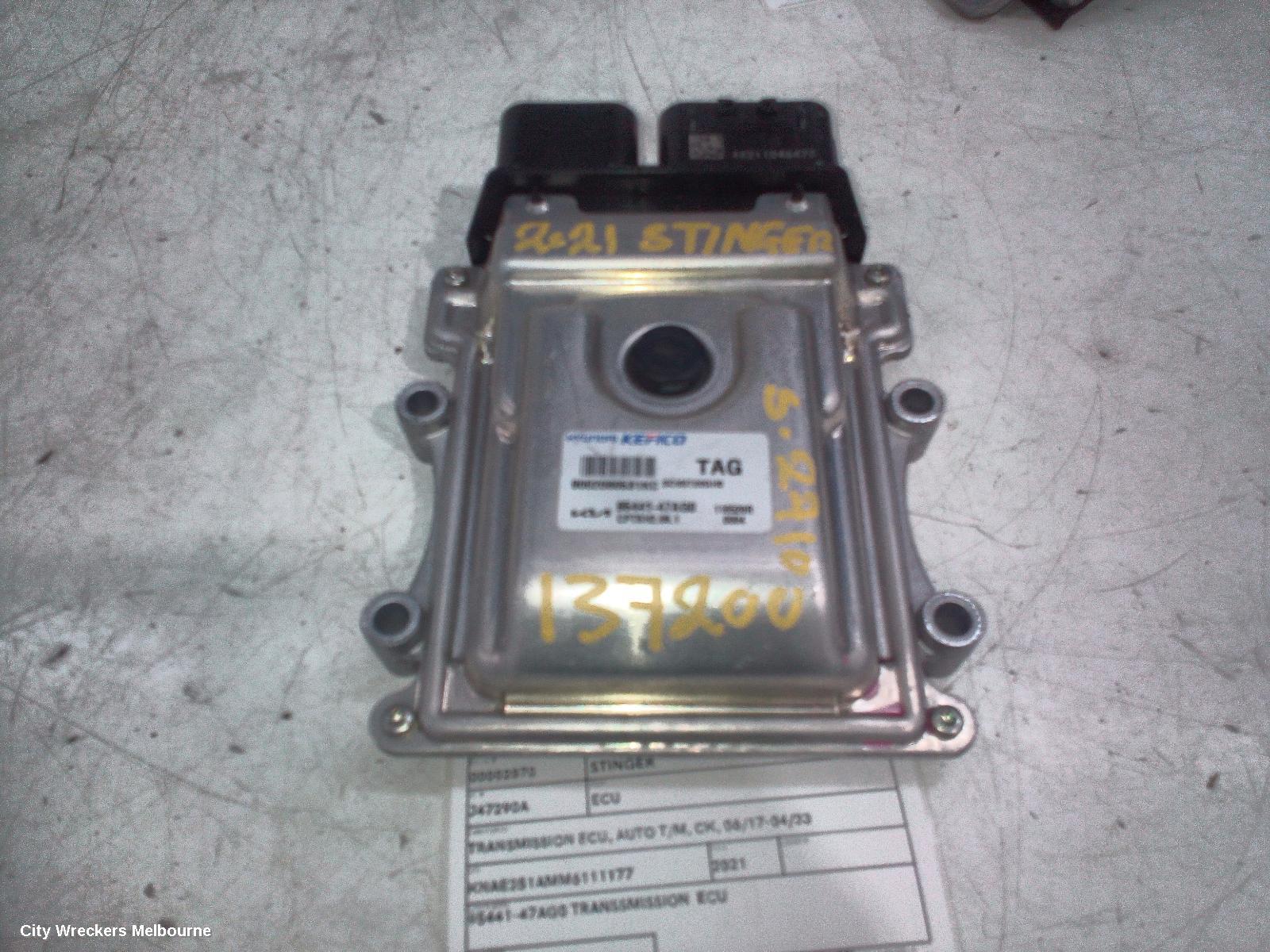 KIA STINGER ECU, TRANSMISSION ECU, AUTO T/M, CK, 06/2017 - 04/2023