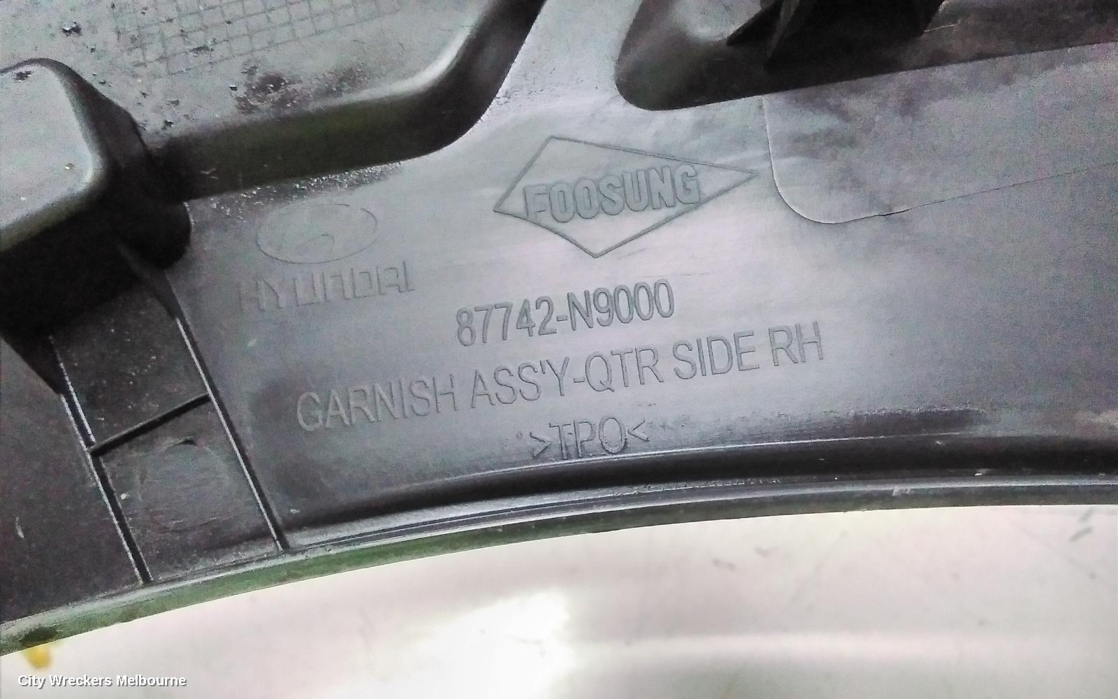 HYUNDAI TUCSON WHEEL ARCH FLARE, RH REAR (IN QUARTER), NX4, 02/2021 ONWARDS
