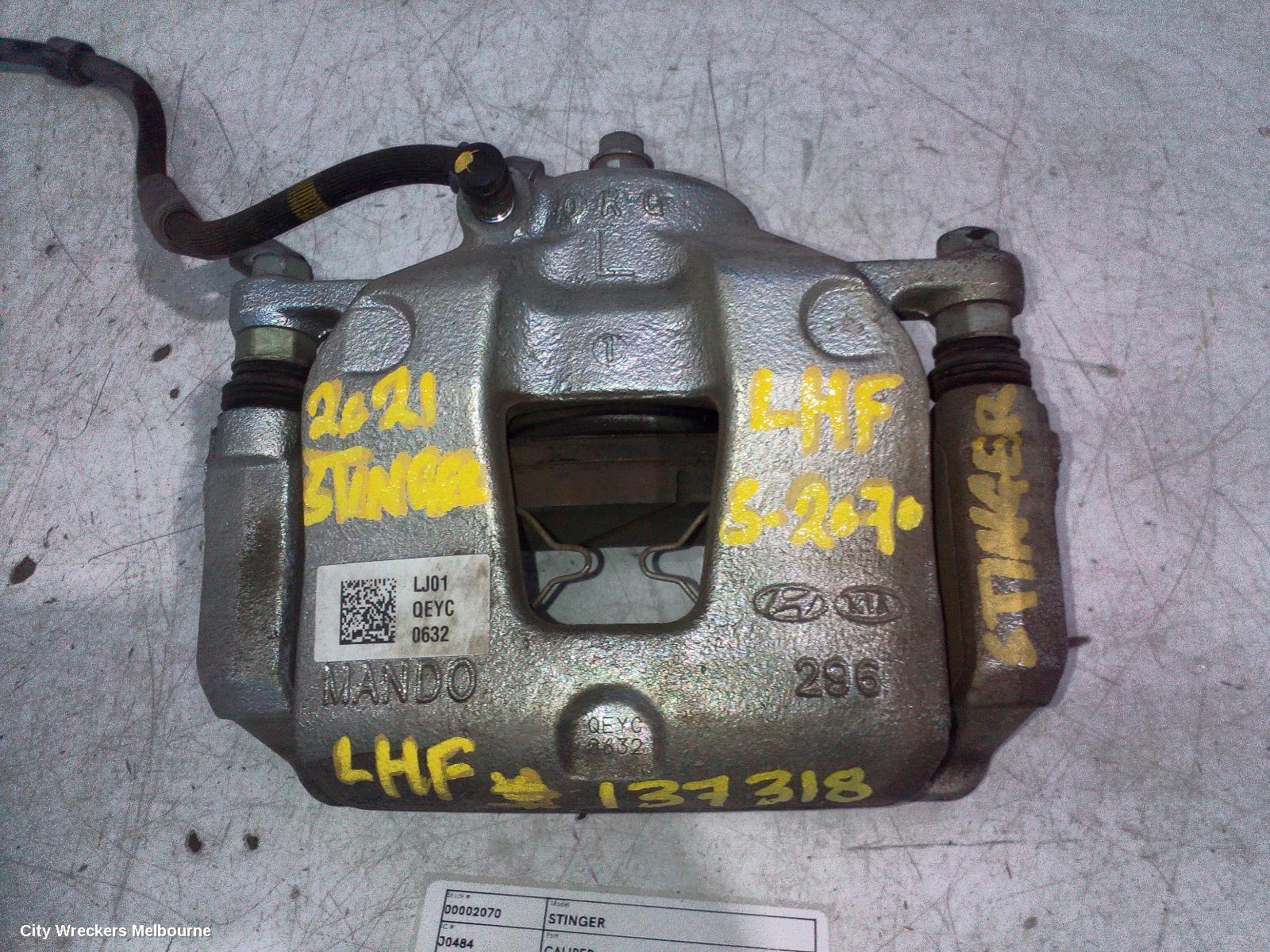 KIA STINGER CALIPER, LH FRONT, 320MM, CK, 06/2017 - 04/2023