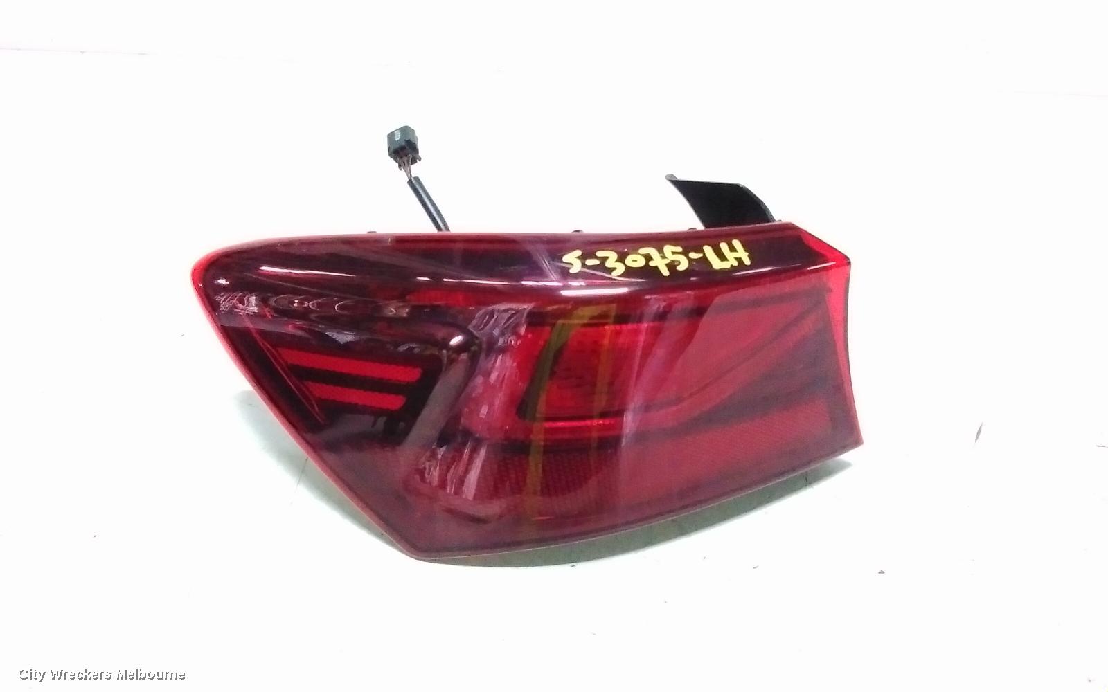 KIA CERATO LEFT TAILLIGHT, BD, IN BODY, SEDAN, NON LED TYPE, 04/2018 - 09/2024