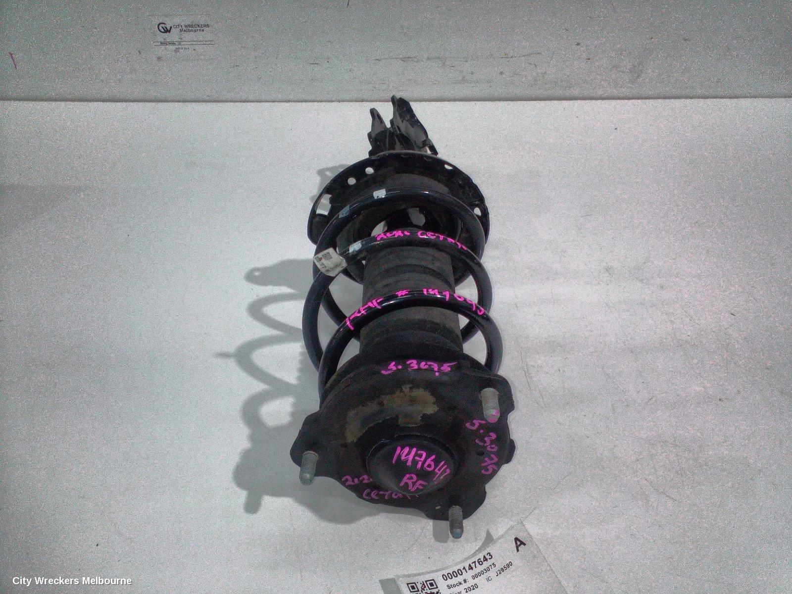 KIA CERATO RIGHT FRONT STRUT, BD, 2.0, 04/2018 - 09/2024