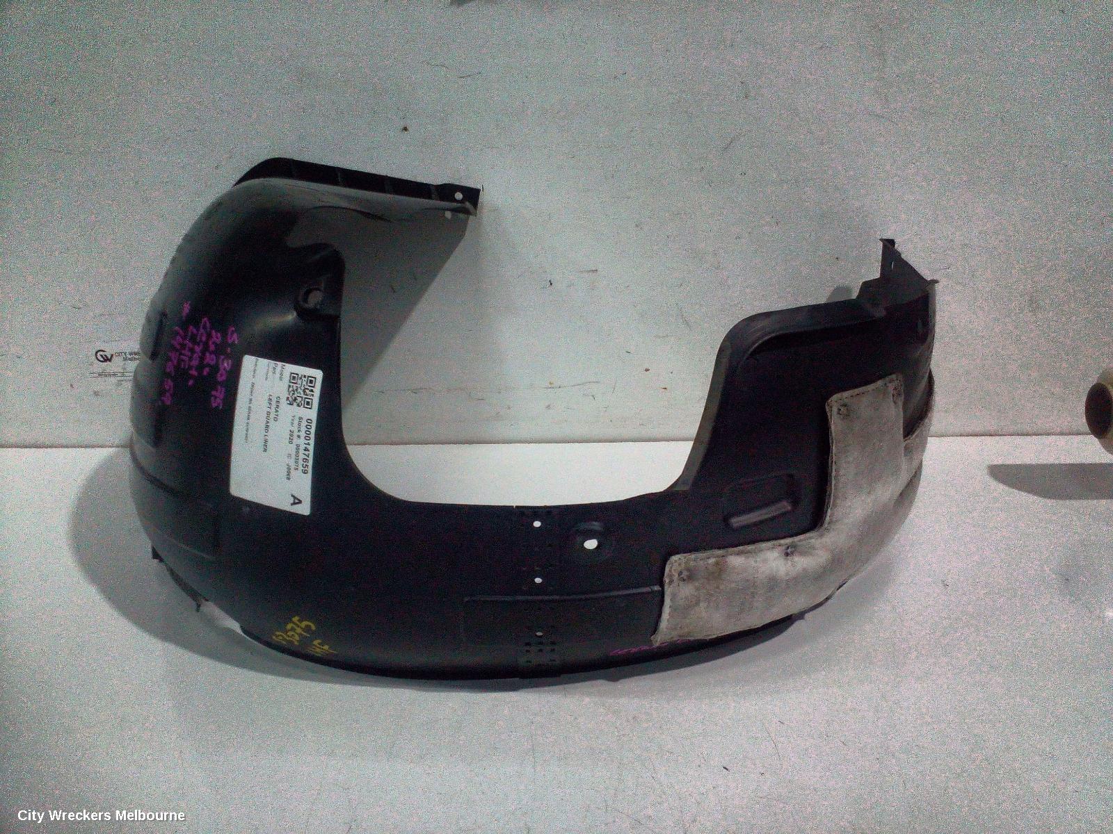 KIA CERATO LEFT GUARD LINER, FRONT, BD, SEDAN, 04/2018 - 03/2021