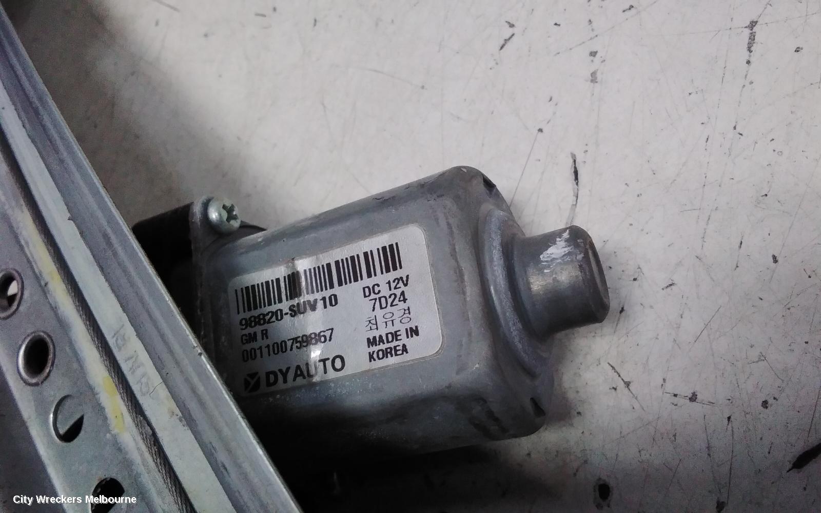 HOLDEN TRAX LEFT REAR WND REG/MOTOR, TJ SERIES, DOOR REG ASSY (REG AND MOTOR), 08/2013 - 12/2020