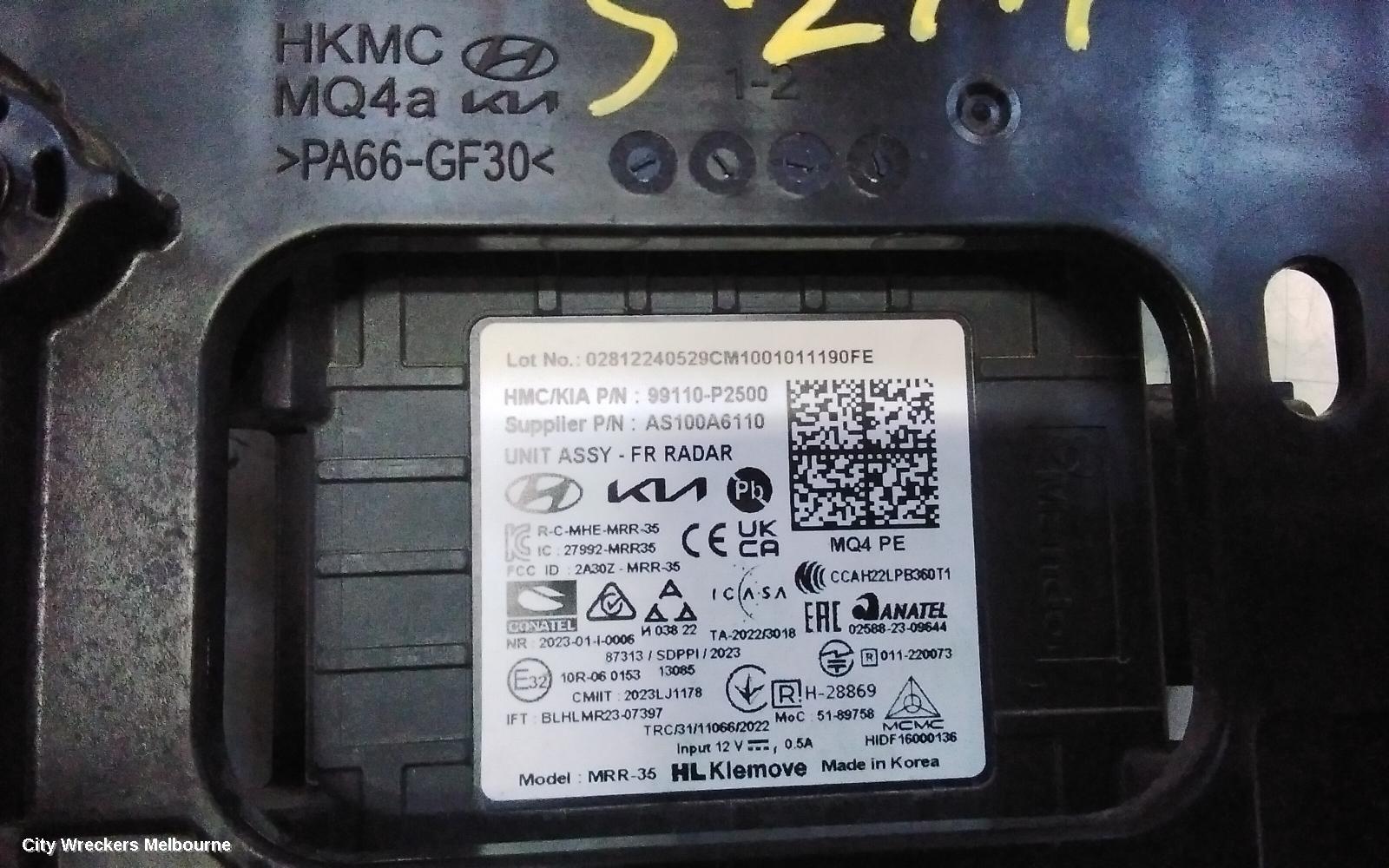 KIA SORENTO REVERSE CAMERA, MQ4, FRONT RADAR SENSOR (REINFORCEMENT MOUNTED), 02/2020 ONWARDS
