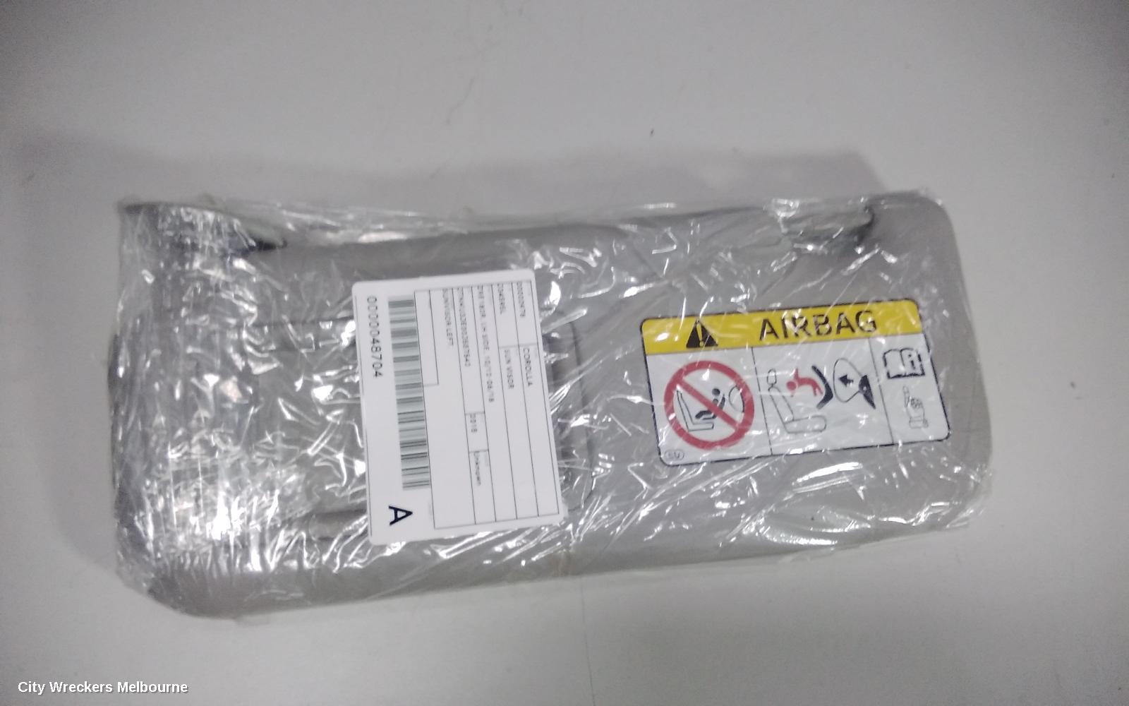 TOYOTA COROLLA SUNVISOR, ZRE182R, LH SIDE, 10/2012 - 06/2018